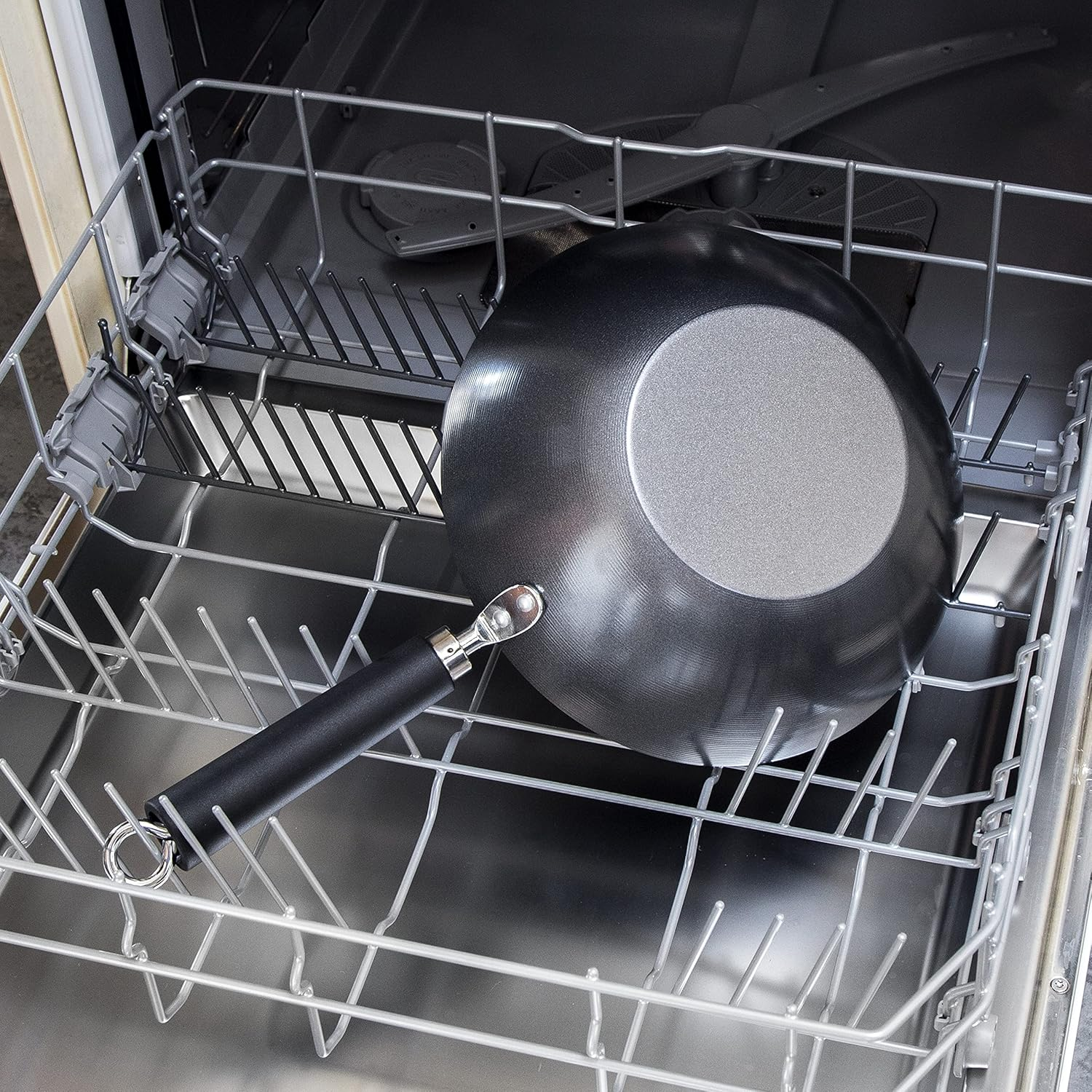 Ken HOM Carbon Steel Wok, 27Cm, Excellence, Induction Hobs Suitable/Metal Tool Safe/Phenolic Handle, Includes 1 X Chinese Wok Pan, KH427001 image number 2