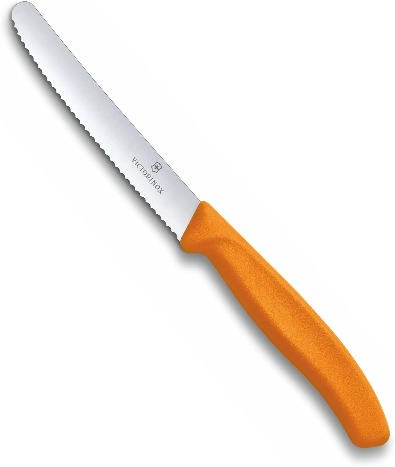 Victorinox Wavy Edge Steak & Tomato Knife Blade, round Tip, Orange, 6.7836.L119 image number 3