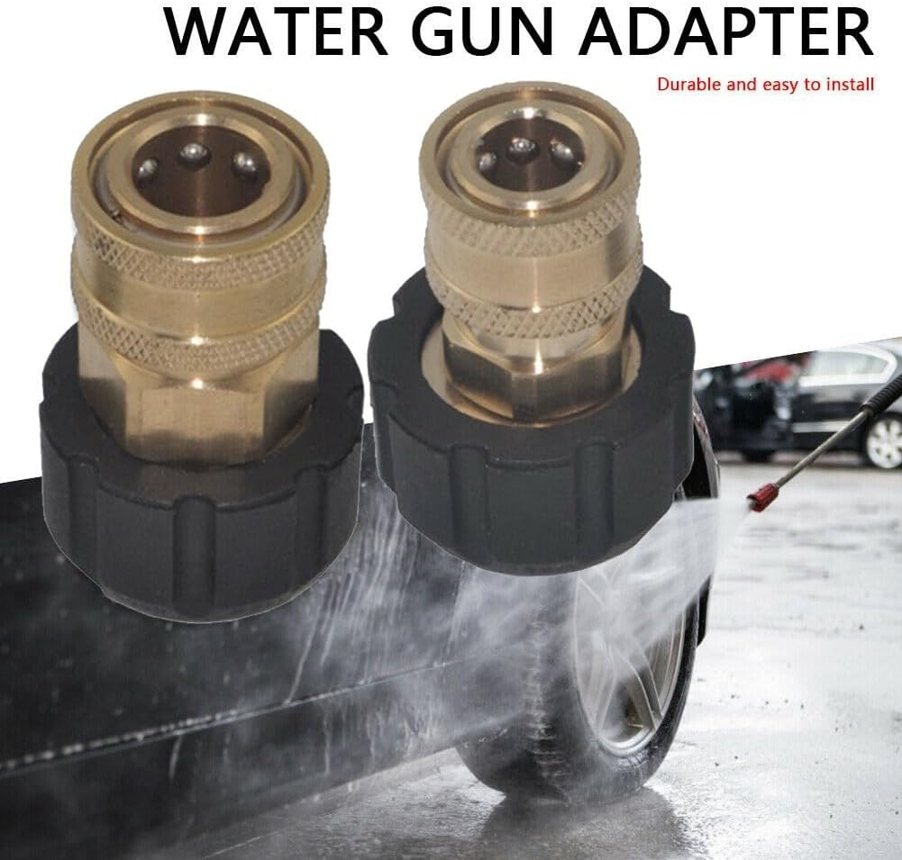 Heavy Duty 1/4 3/8 Quick Connect Female to M22 14 15 Female Connector Adapter (1/4) image number 3