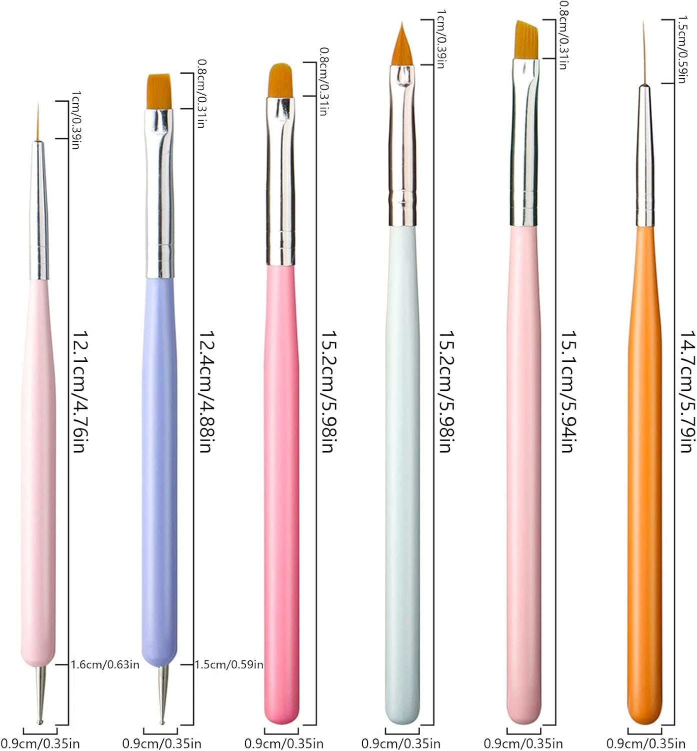 Nail Polish Pens, Gel Nail Polish Pens, Double-Headed Manicure Tool Set Rhinestone Picker for Enthusiasts UV Gel Daily Indoor Outdoor Travel Home Salon Women Professional image number 6