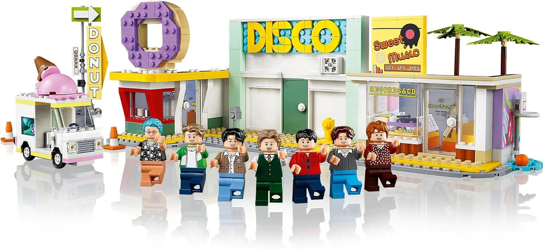 LEGO&reg; Ideas BTS Dynamite 21339 (749 Pcs) Building Kit with 7 Minifigures Featuring RM, Jin, SUGA, J-Hope, Jimin, V and Jung Kook, Merchandise Collectible for BTS Fans image number 5