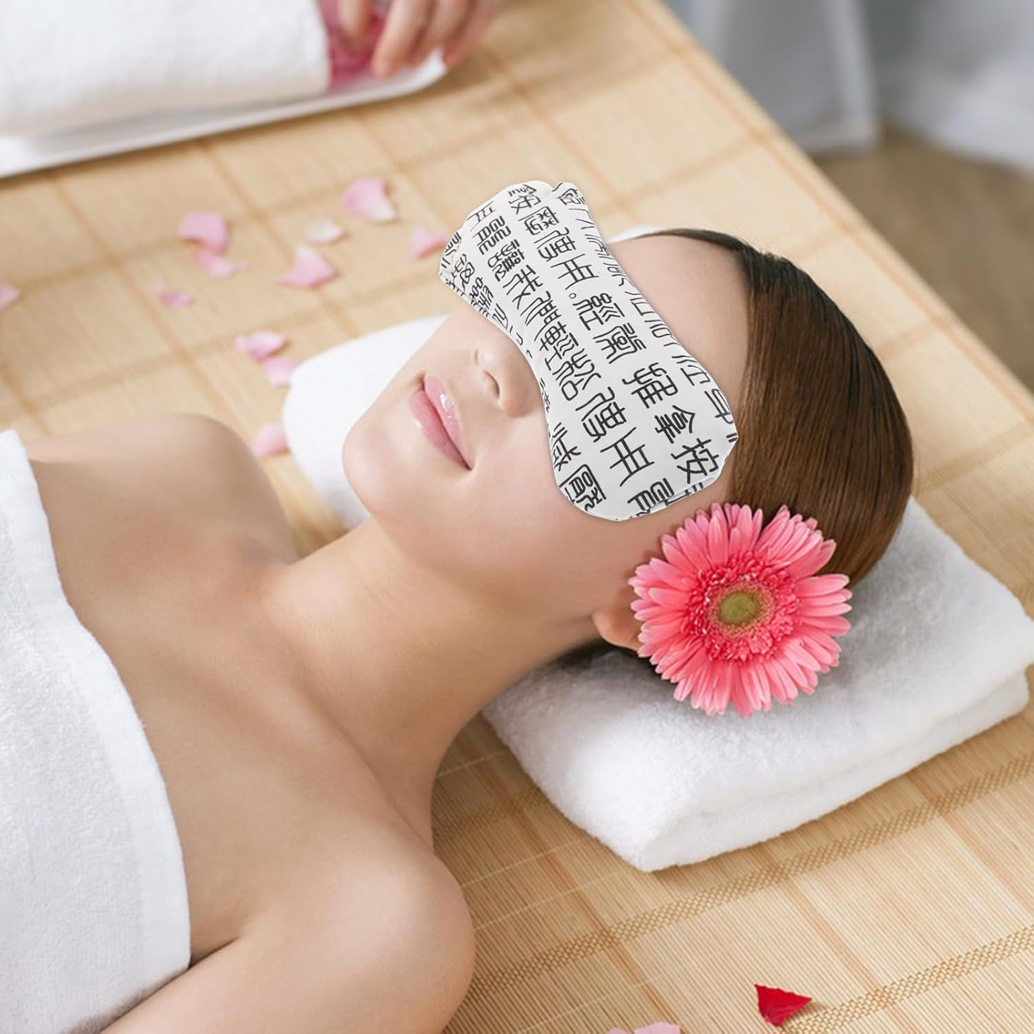 BATHVEVE Weighted Eye Pillow for Dry Eyes with Soothing Weighted Pad Relaxation and Meditation Accessory for Sleep and Yoga image number 3