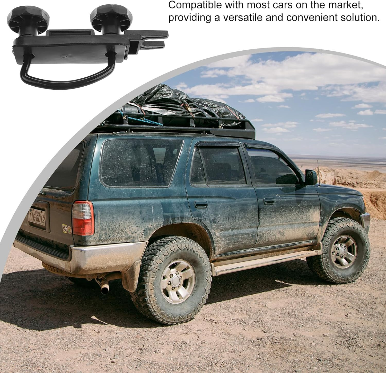 Cabilock Universal Car Roof Rack U-Bolt Mounting Accessories Kit U Clips and Brackets Compatible Roof Boxes and Luggage Carriers image number 5