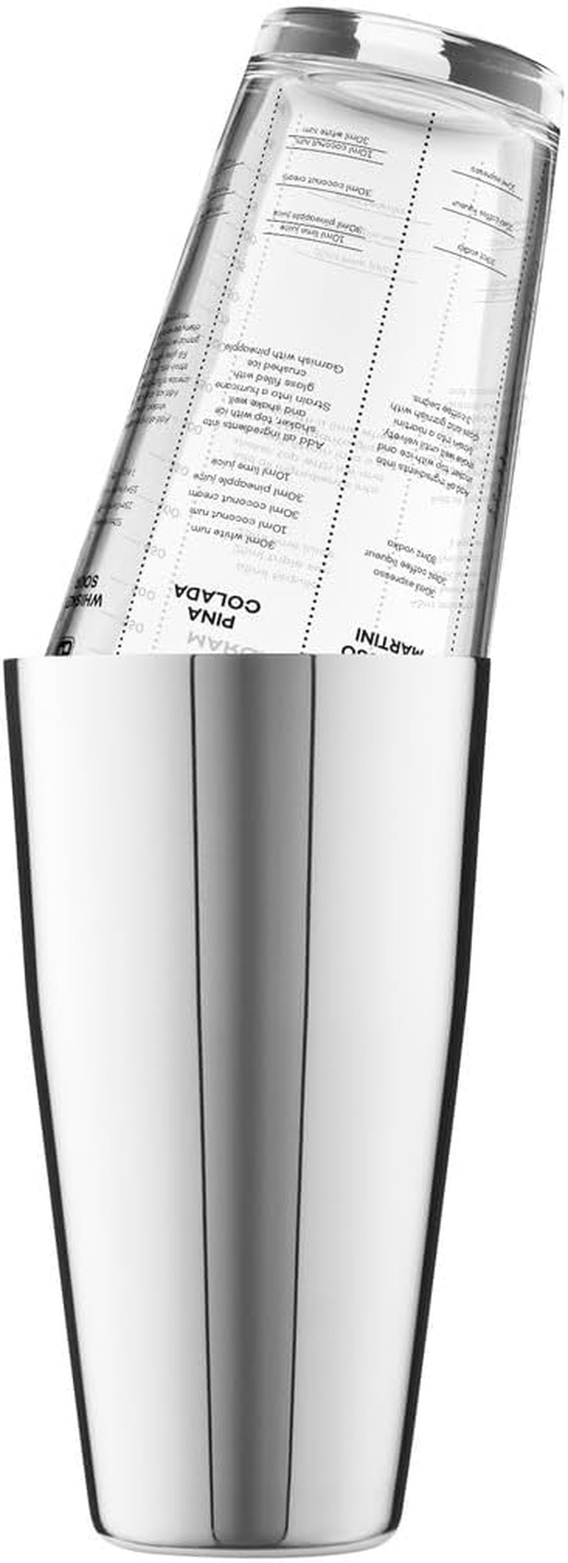 Maxwell & Williams Cocktail & Co Boston Cocktail Recipe Shaker 400ML Gift Boxed image number 2