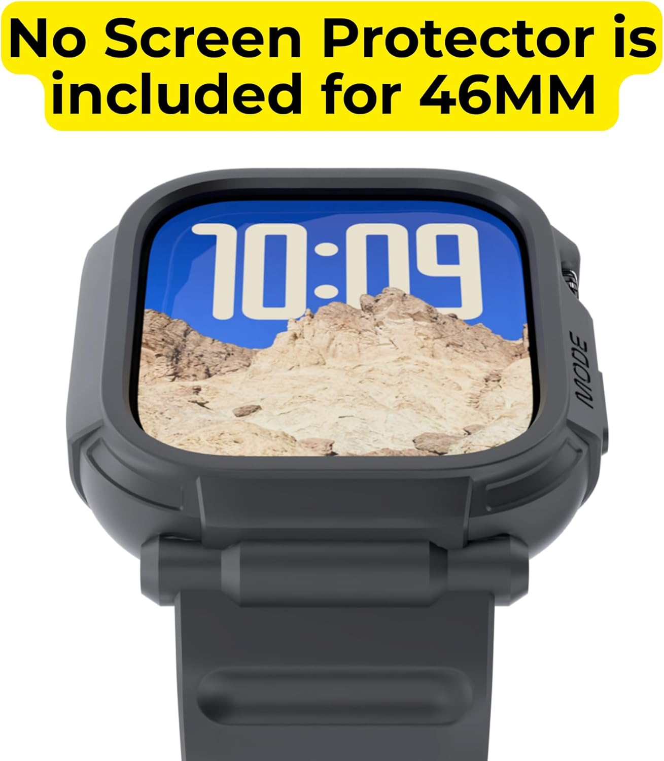 Elkson Made for Apple Watch 10 Bumper Case Band 46Mm Screen Protector Tempered Glass, Quattro Pro 2.0 Series Rugged for Iwatch, Military Grade Durable Protective Cover, Shock Proof, Black image number 4