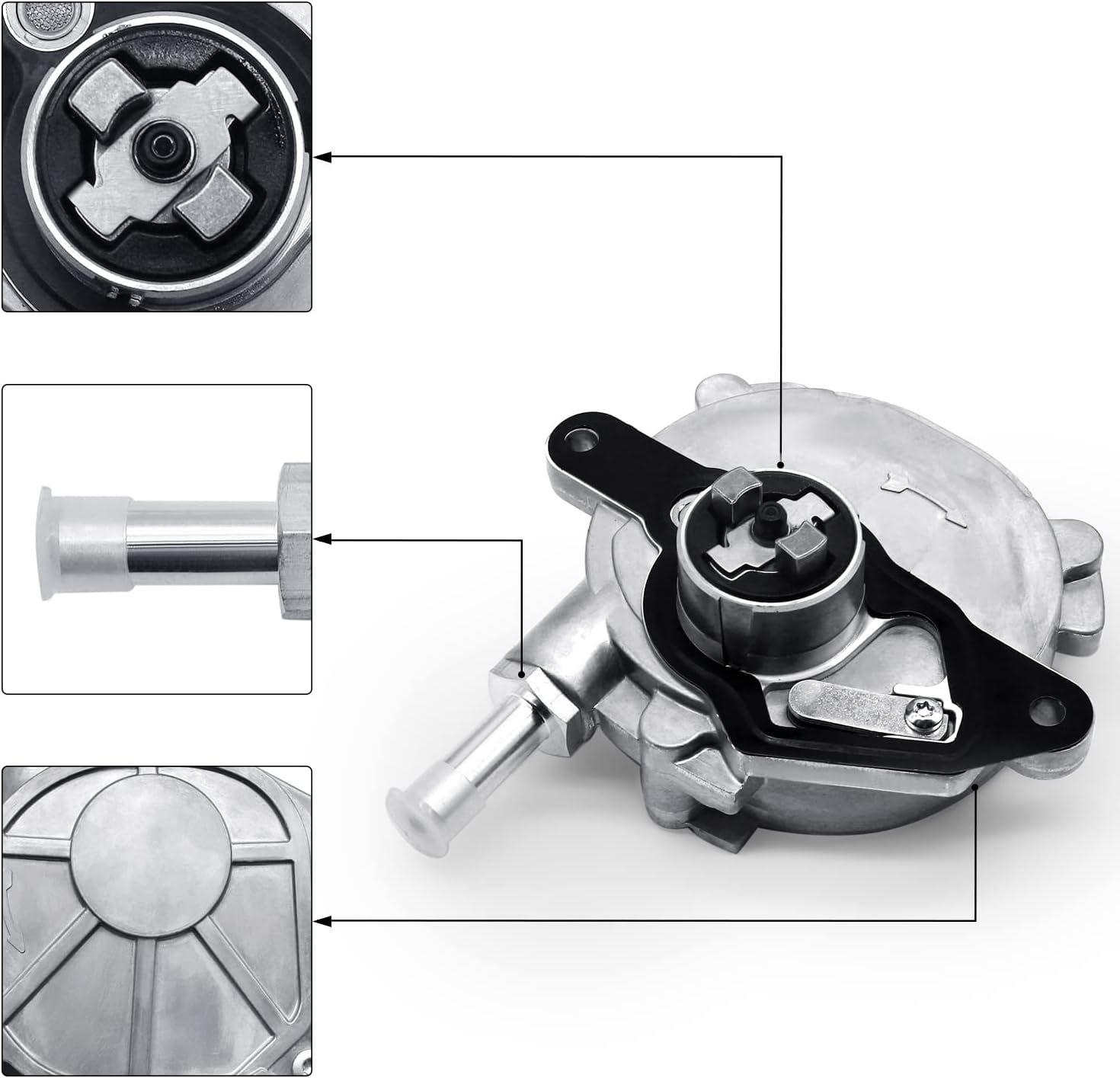 AULINK Vacuum Pump 2712301665 OE Replacement for 2012-2015 Mercedes Benz C250 SLK250 W204 R172 1.8L image number 2