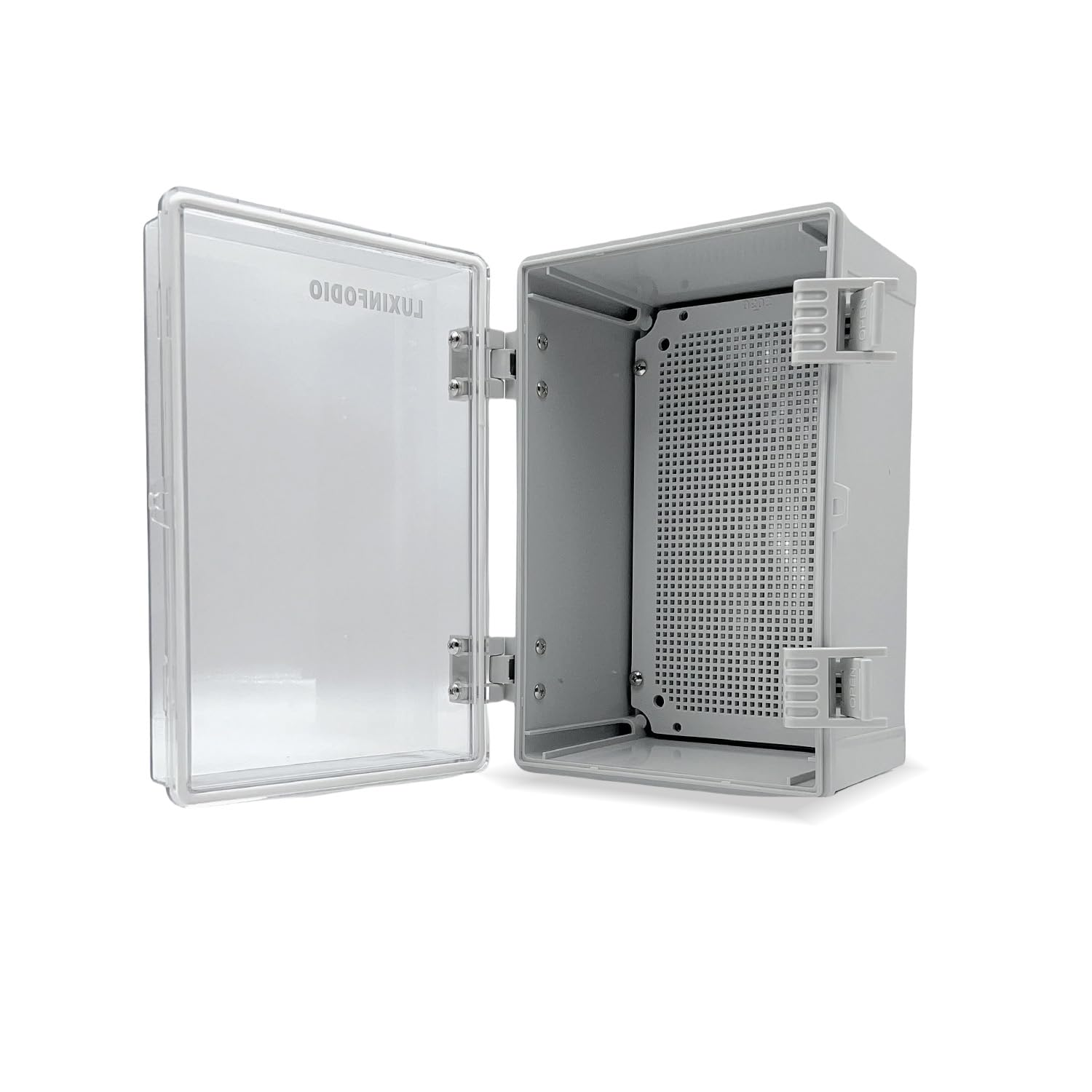 LUXINFODIO Outdoor Electrical Junction Box Clear Lid Waterproof with Excellent Sealing and Durability Compatible with POE and Power Meters for Electrical Projects External Dimensions 300*200*170Mm image number 1