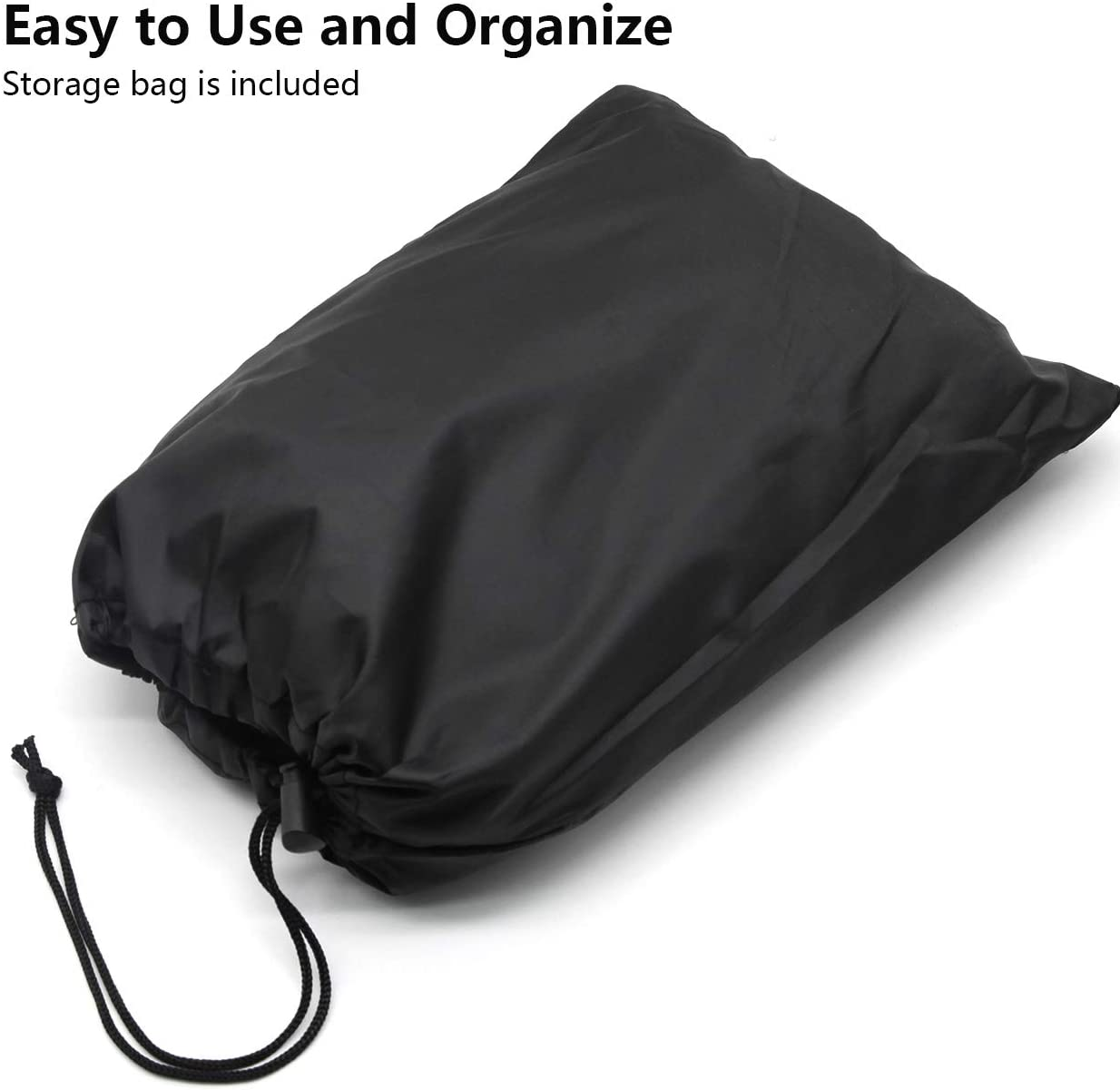 Zero-Turn Mower Cover, Universal Fit 600D Polyester Oxford, Weatherpoof UV with Windproof Buckle, Drawstring, Tractor Cover up to 60" Lawn Mower Decks for Greenworks, EGO, Craftsman, Husqvarna, Honda image number 6