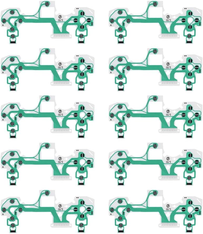 Bewinner 10Pcs Conductive Film for 4,Replacement Part Green Keypad Conductive Film For,Replacement Parts for Controller - Non-Conductive, Worn, Viscous Conductive image number 5