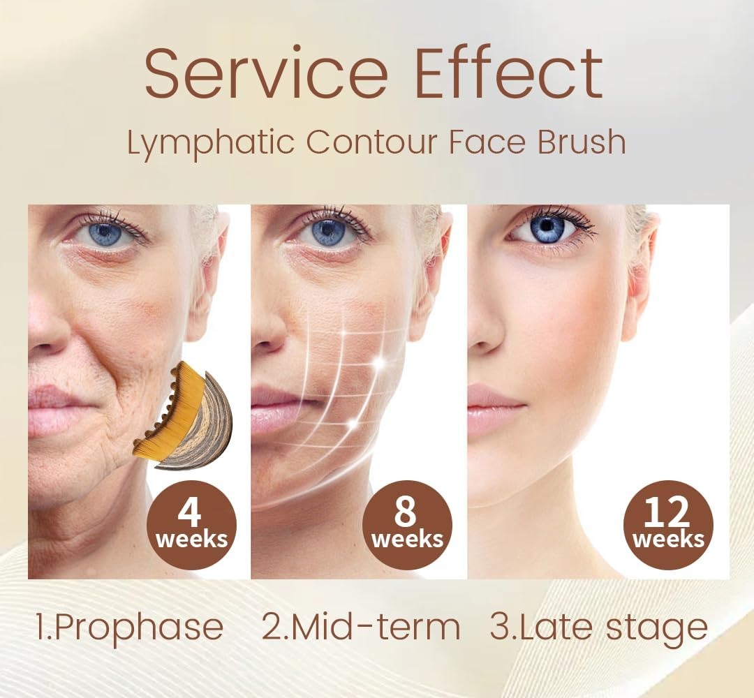 Lymph Face Brush, Pack of 2, Aluvea Face Brush, Lymphatic Face Brush, Dry Brush, Lymphatic Drainage Massage, Alpine Fibre, Facial Brush, Lymphatic Drainage Brush Face image number 2