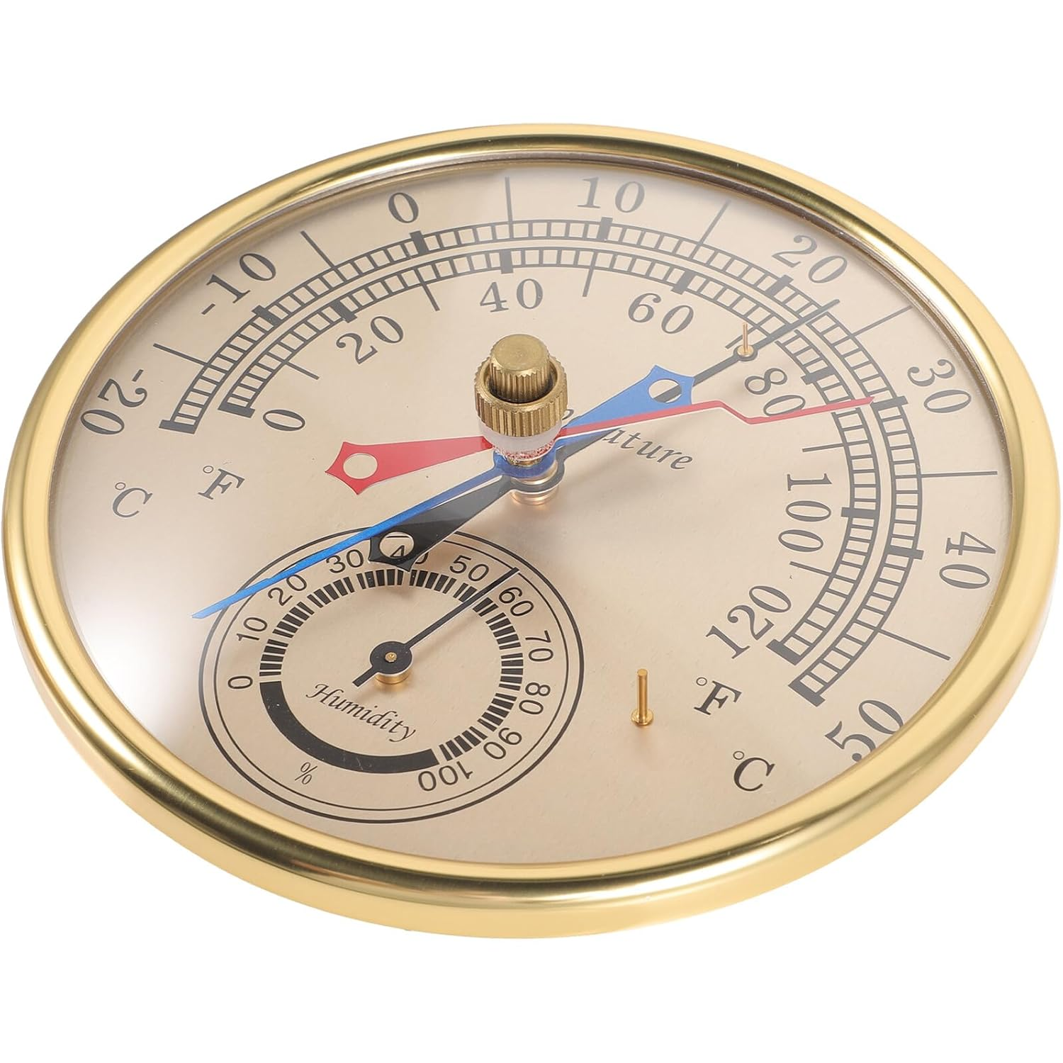 Yardenfun Multifunctional Indoor Outdoor Thermometer Hygrometer for Garden Patio Greenhouse Measures Maximum Minimum Temperature and Humidity Glass Plastic Wall-Mount Weather Gauge image number 6