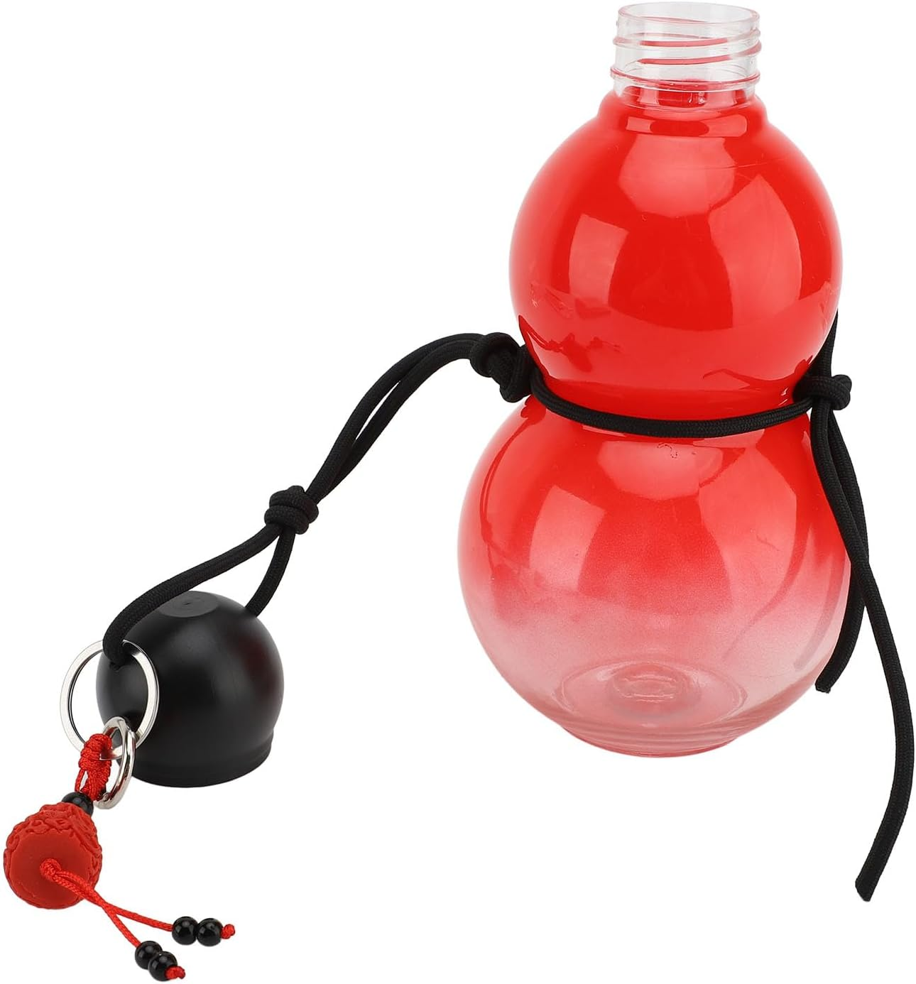 Chinese Retro Inspired Gourd Style Sports Bottle, 800Ml - Portable for Traveling, Picnic & Daily Drinking (Red) image number 4