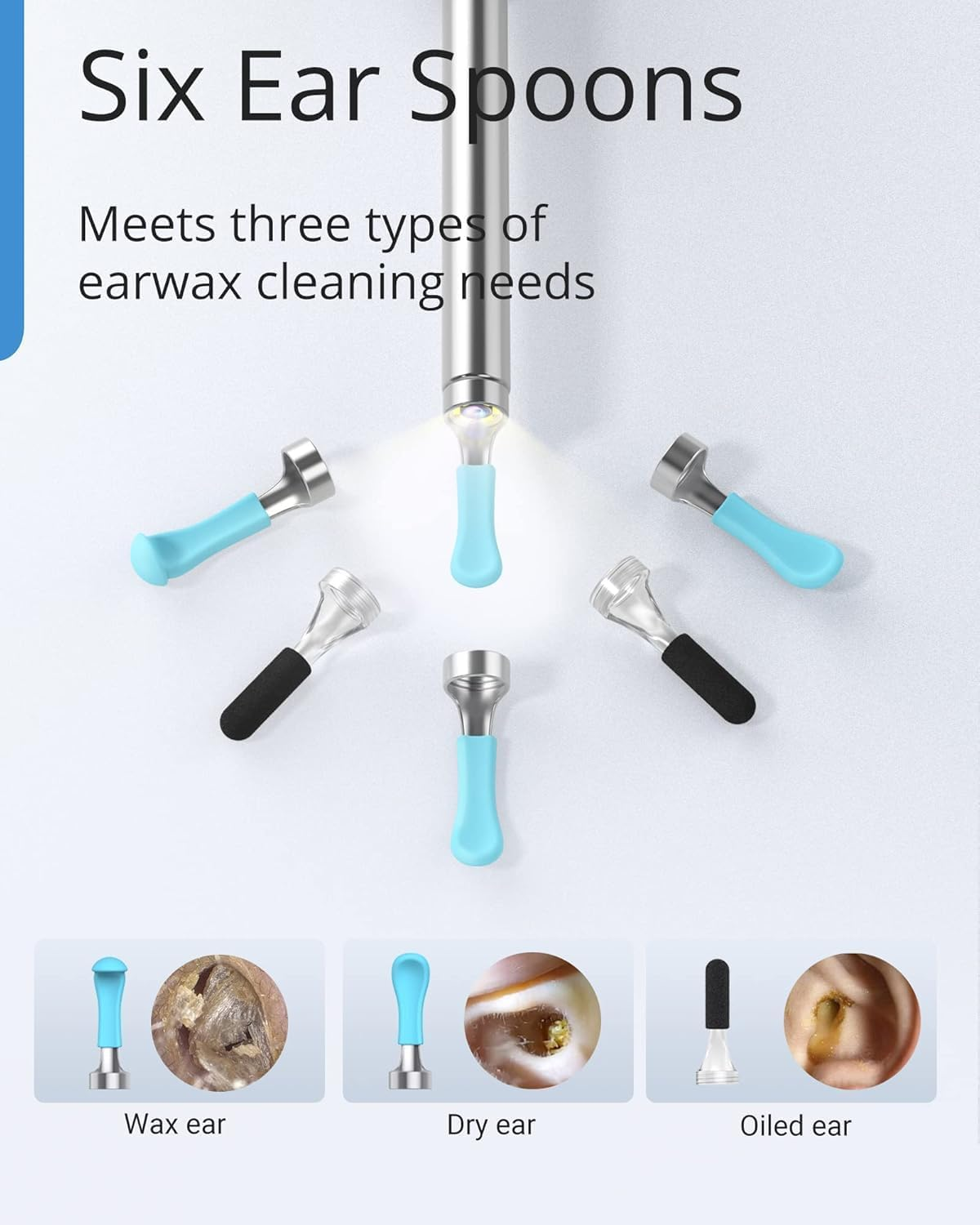 BEBIRD Ear Wax Removal Tool - R1 Upgraded Ear Cleaner with 1080P Camera, Smart Visual Earwax Remove Kits with 7 Pcs Ear Set for Daily Ear Pick, 6 LED Lights, 5 Types of Ear Scoop Ear Tips Replacement image number 2