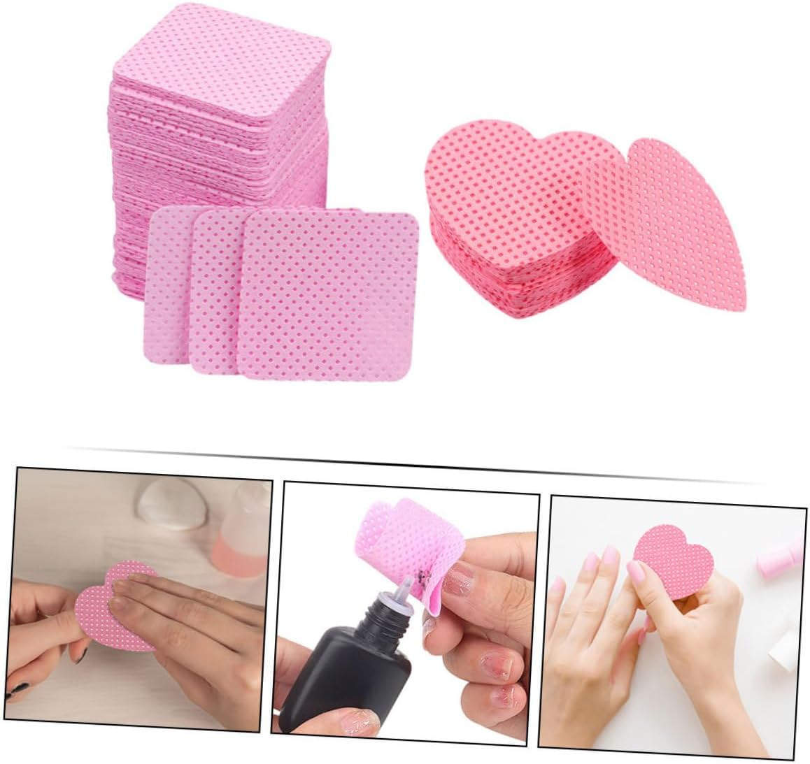 400Sheets Cleaning Pads Lint Nail Wipes for Nail Polish Remover Reusable Cotton Pads for Gel Remover for Care and Eyelash Extensions image number 2