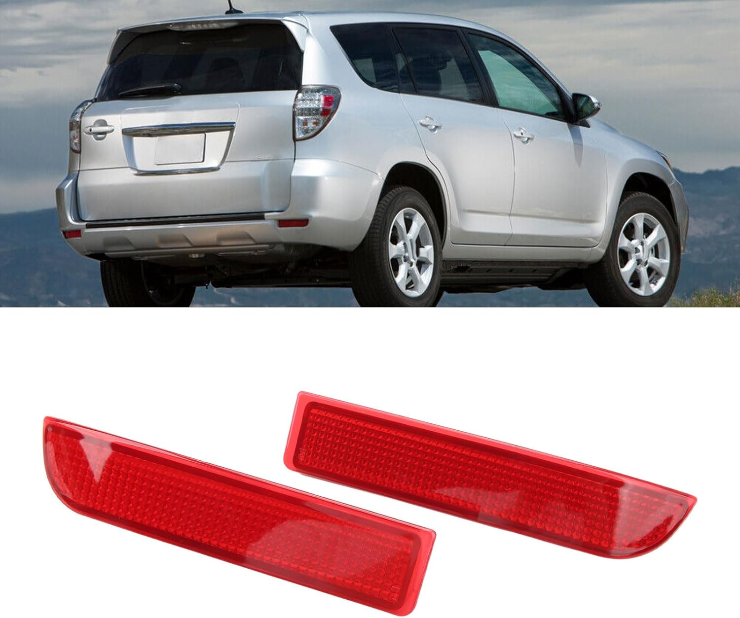 Car Rear Bumper Reflector 81910 0R020 Rear Bumper Light Reflector Red ABS Rear Lens Bumper Reflectors Rear Bumper Light Reflector for RAV4 2009 to 2012 image number 6