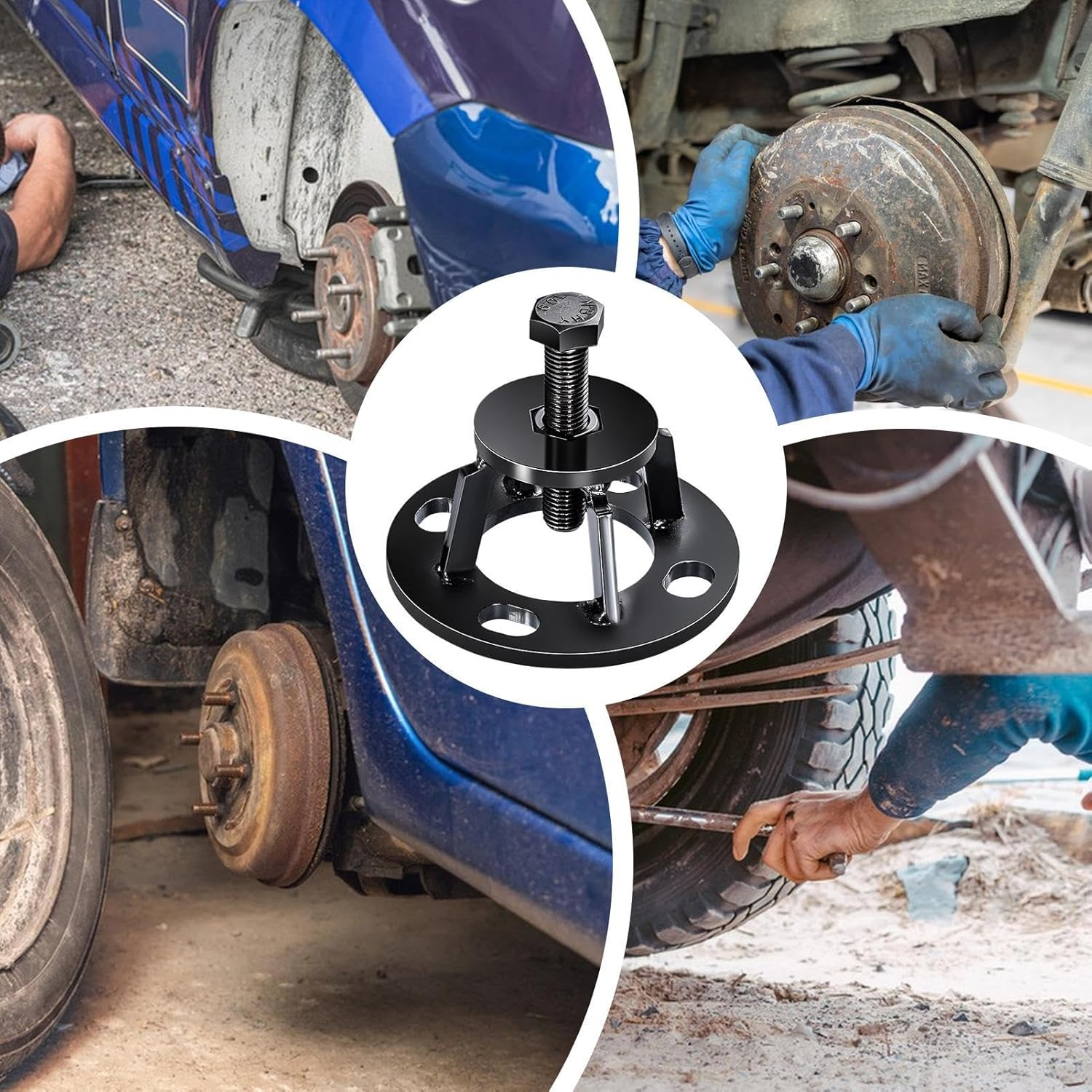 Brake Drum Puller - Professional Brake Drum Puller, Versatile Lifting Removal Tool, Robust Steel Construction, Efficient Brake Meta Repair Device for Automobiles, Repair Three-Tooth Motorcycle Vehicle image number 3