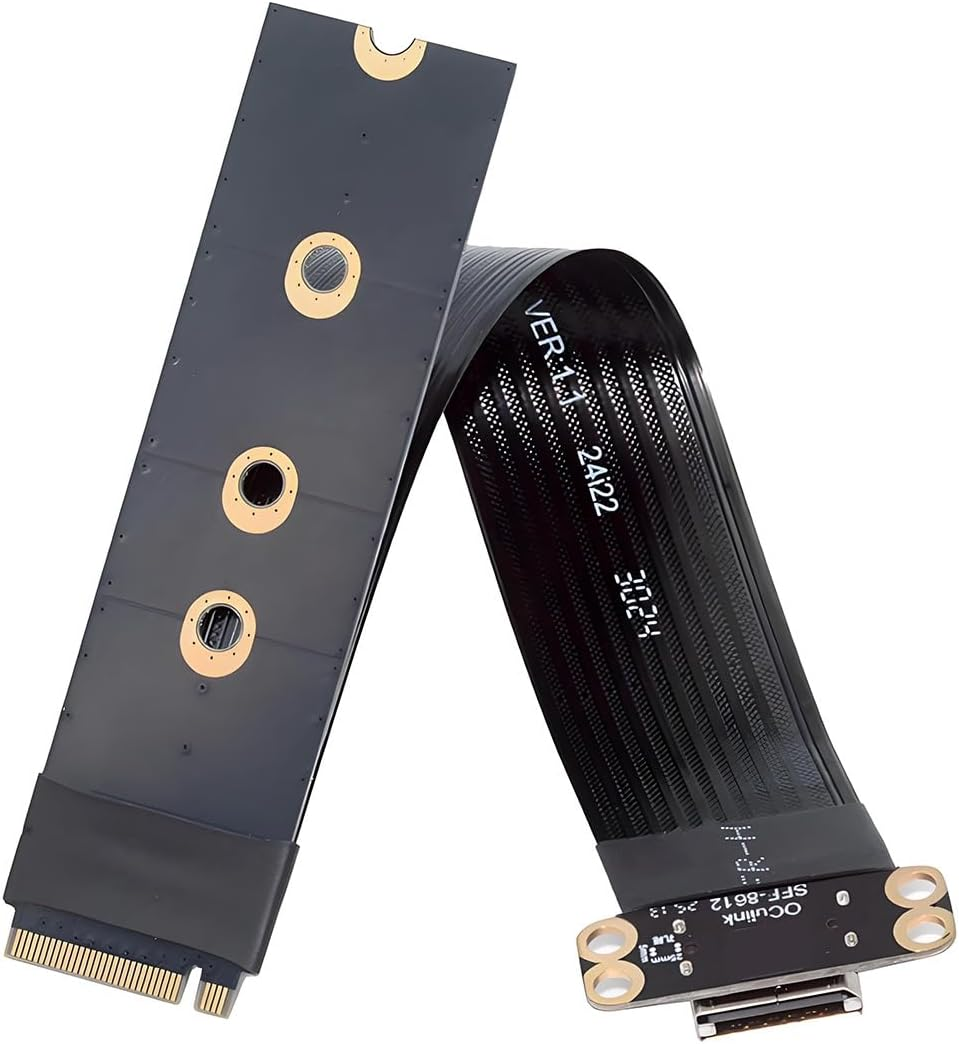 Cablecc Oculink SFF-8611 to U.2 U.3 SFF-8639 NVME Pcie Pci-Express SSD Cable for Mainboard SSD