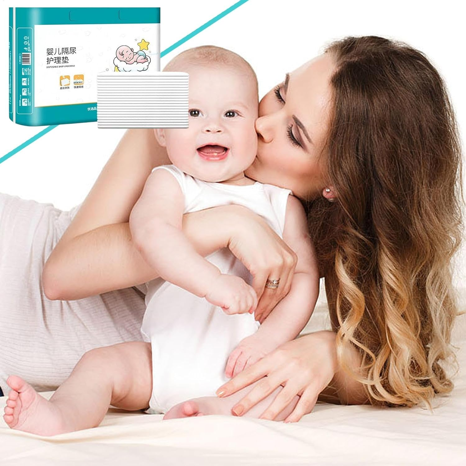 Changing Pad Liners Waterproof - 40X Baby Changing Mat | Heavy Absorbency Reusable Pads, Baby Diaper Change Pad, Waterproof Changing Pad for Girls, Boys, Parents image number 5