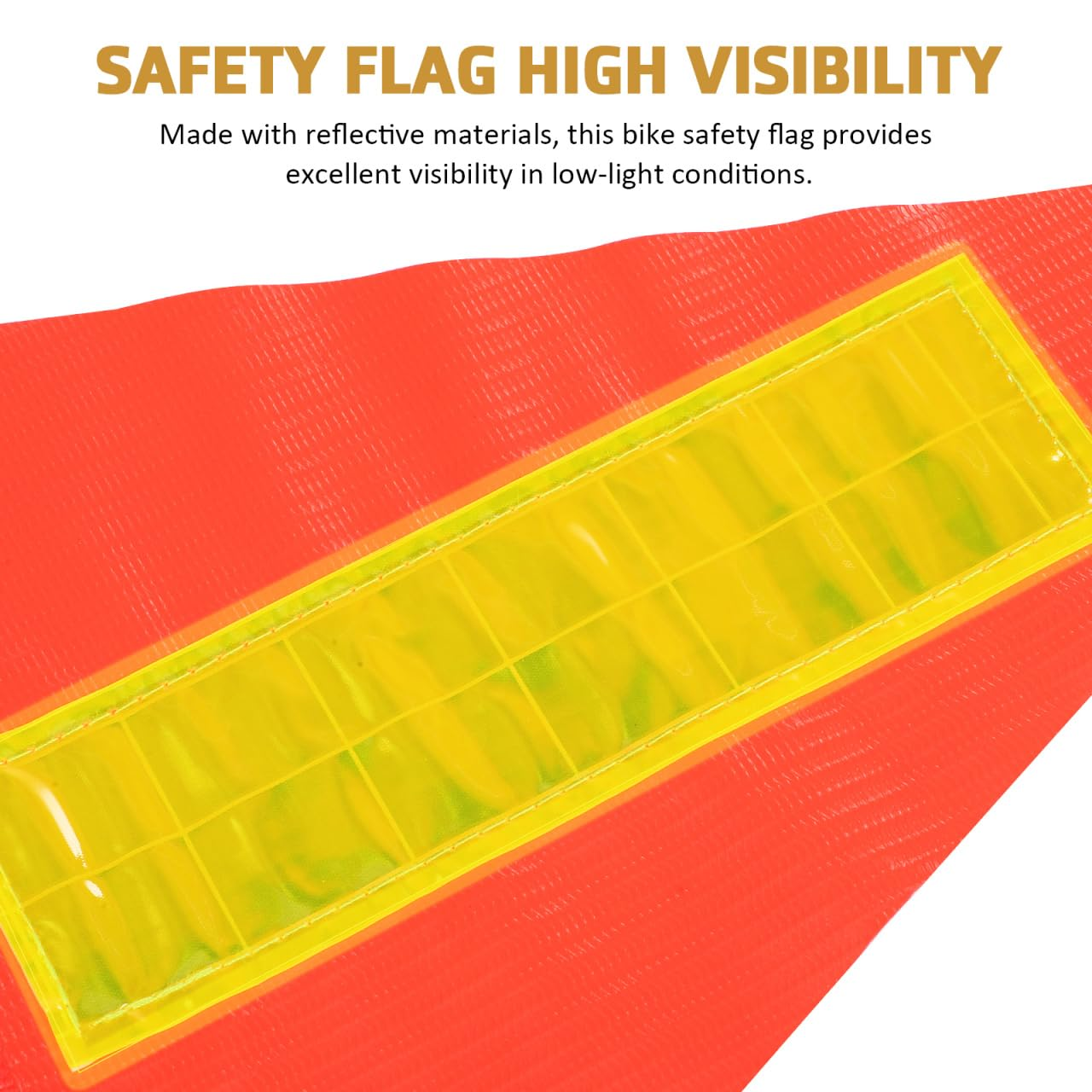 SUPVOX Reflective Bike Safety Flag with Durable Pvc High Visibility Warning Flag for Cycling Outdoor Activities Easy to Carry and Install image number 4