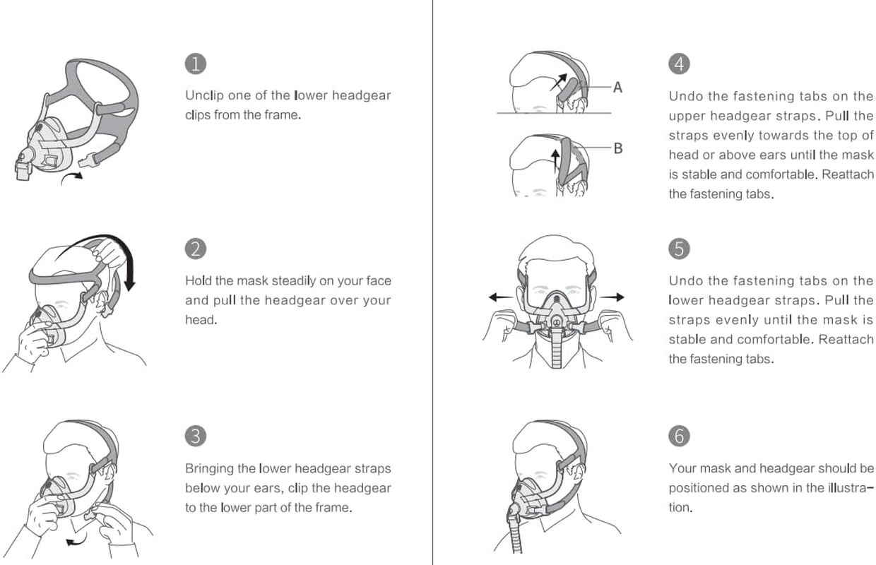 CPAP Full Face Mask Replacement Kit, Comfort Series Nasal Mask Assembly, 3 Sizes to Choose from (L) image number 3