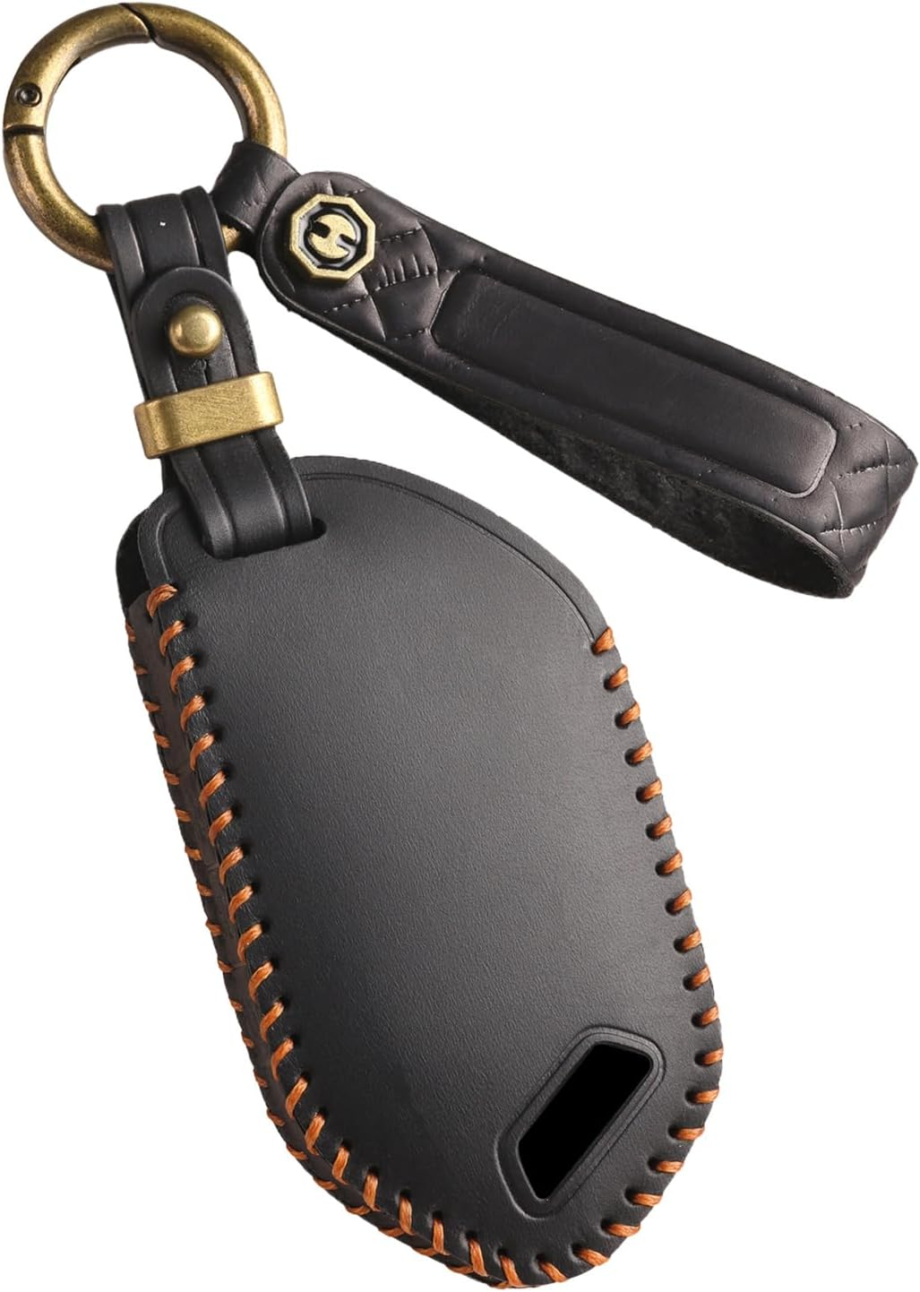 Ontto Cowhide Car Key Cover Fit for Kia Telluride 2023 2024 Sorento EV9 2024 2025 Keyless Go Key Holder Handmade Leather Case Keyring Keychain Smart Shell Accessories Protector 7 Buttons Blue