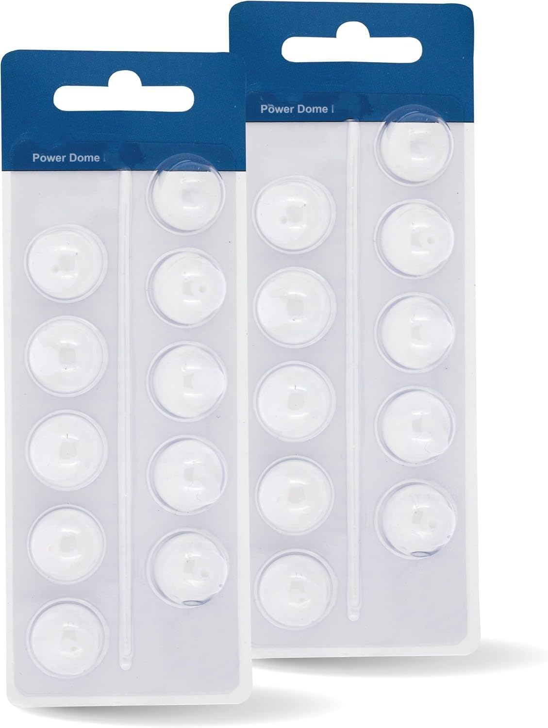 Base Domes 6Mm Double Vent Hearing Aid for Oticon Replacements, Oticon Minifit Double Vent Bass Domes, 2 Pack of 10 Each (Total 20Pcs)