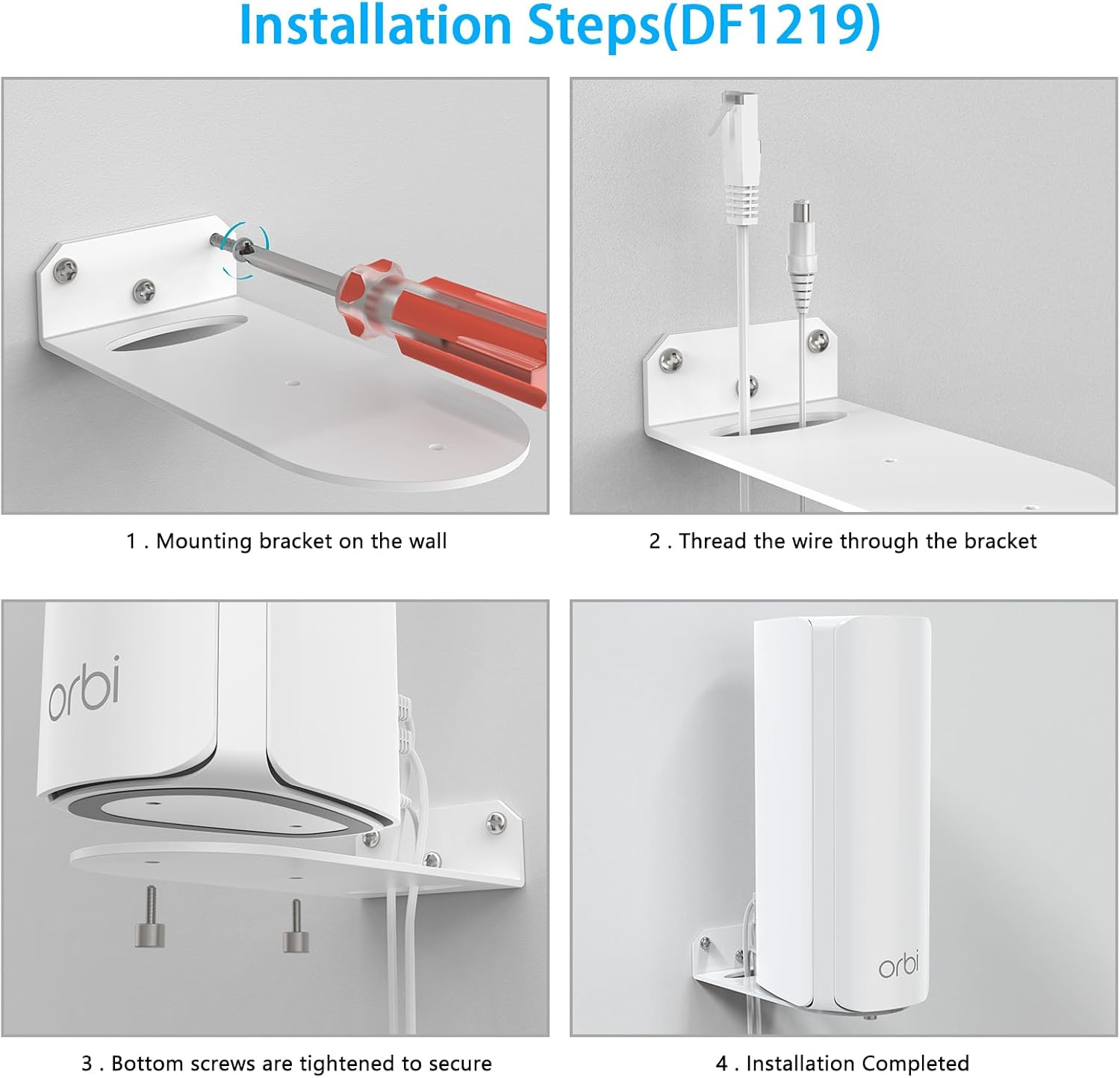 Wall Mount Holder for Orbi 770 Series Tri-Band Wifi 7 Mesh Orbi 770 Wifi(Rbe773),Simple and Sturdy Mental Wall Mount Holder Stand Bracket by HOLACA (1 Pack) (1)