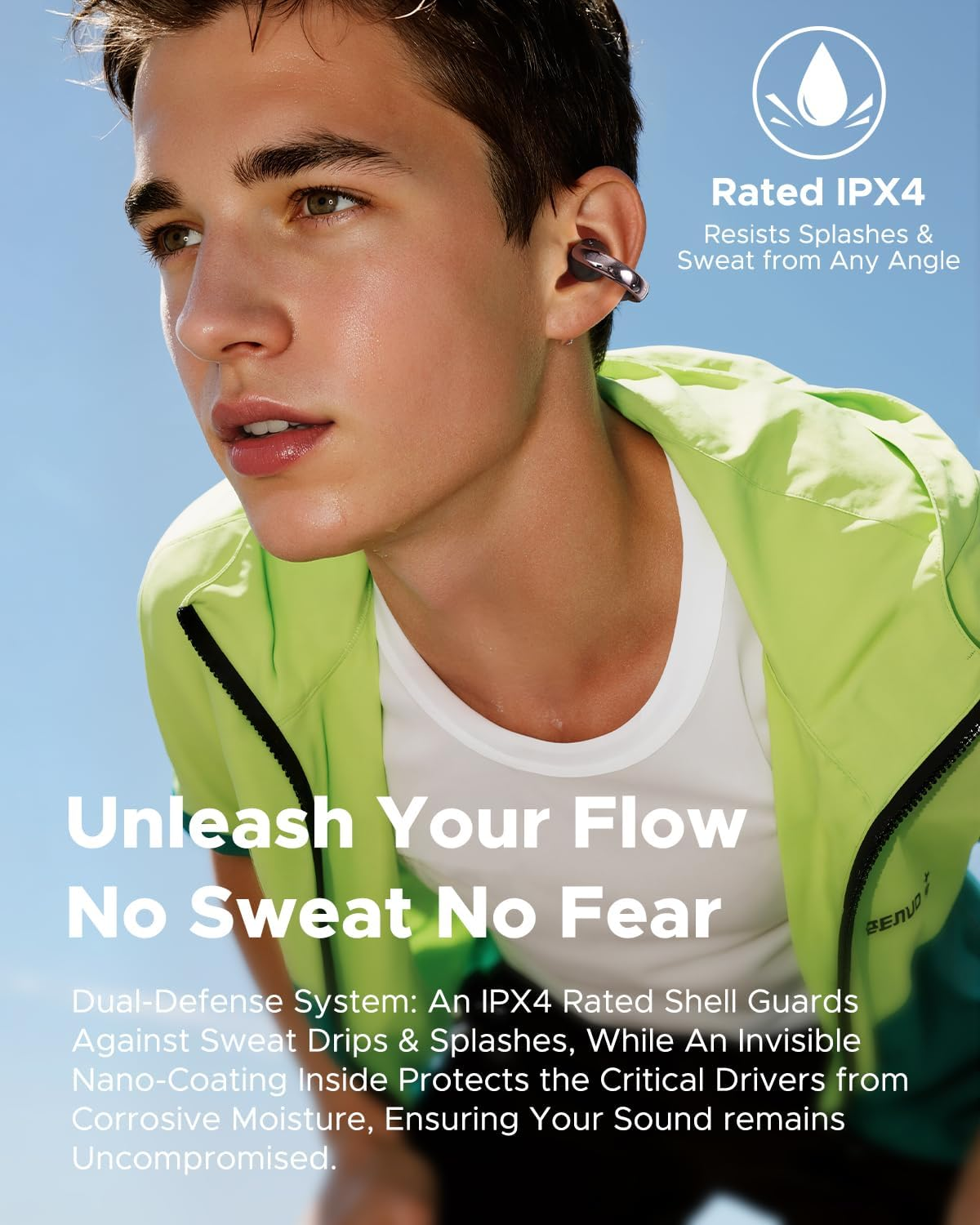 YAMDROK Y1 Lite Open Ear Headphones, Lightweight Wireless Earbuds Bluetooth 6.0 with Digital Display, IPX4, Noise Cancelling Earphones for Calls, 30H, 13Mm Drivers Bass, Stable Fit for Sports image number 1