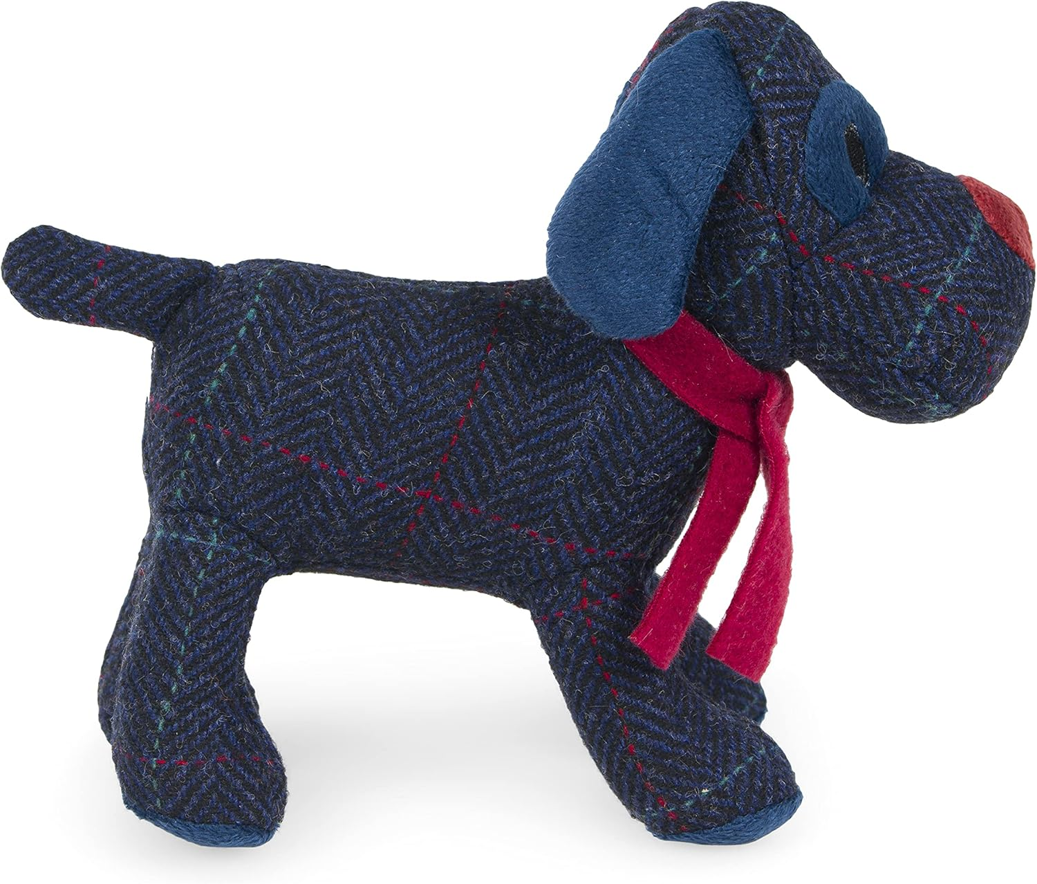 Petface Midnight Tweed Freddi, Christmas Plush Dog Toy with Built-In Squeaker (Pack of 1) image number 3