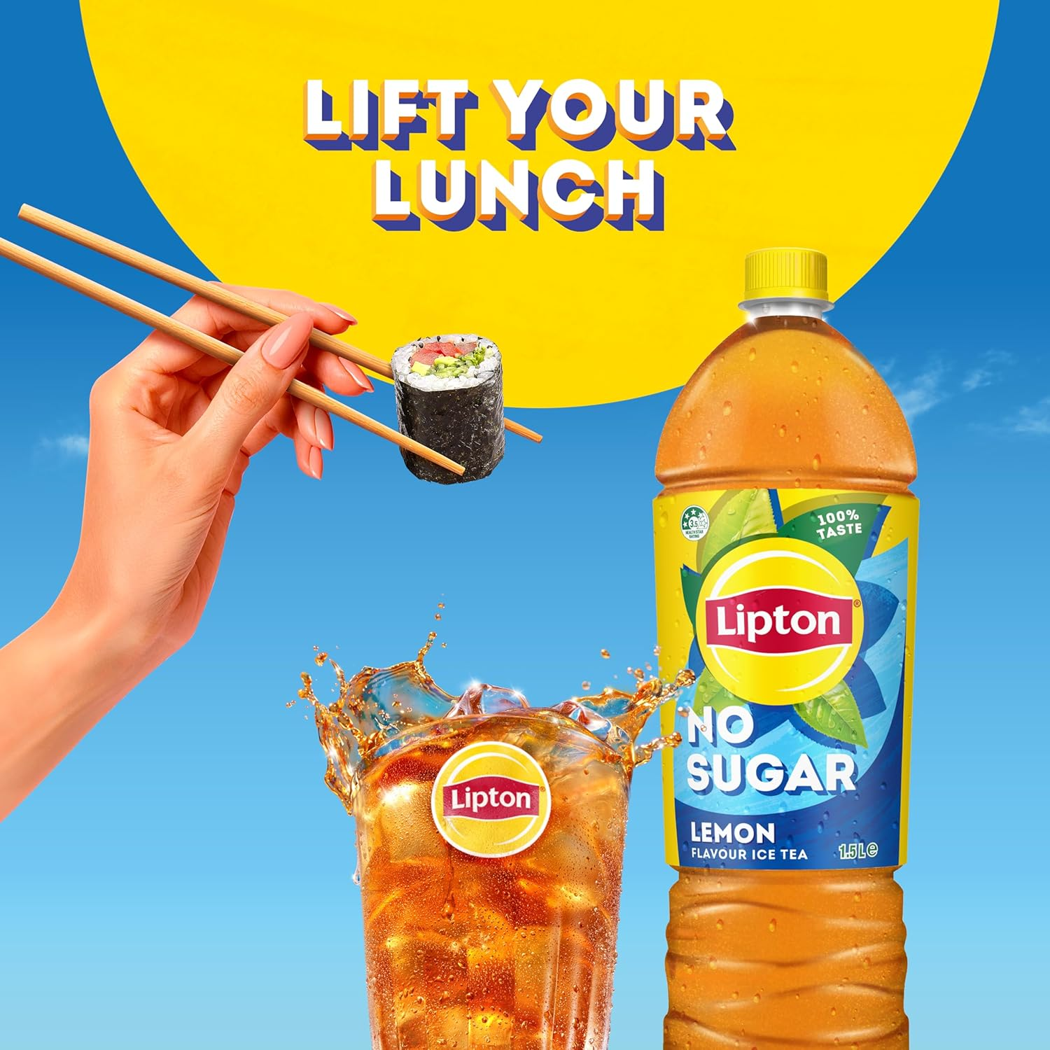 Lipton Lemon Flavoured No Sugar Ice Tea 6 X 1.5L image number 2