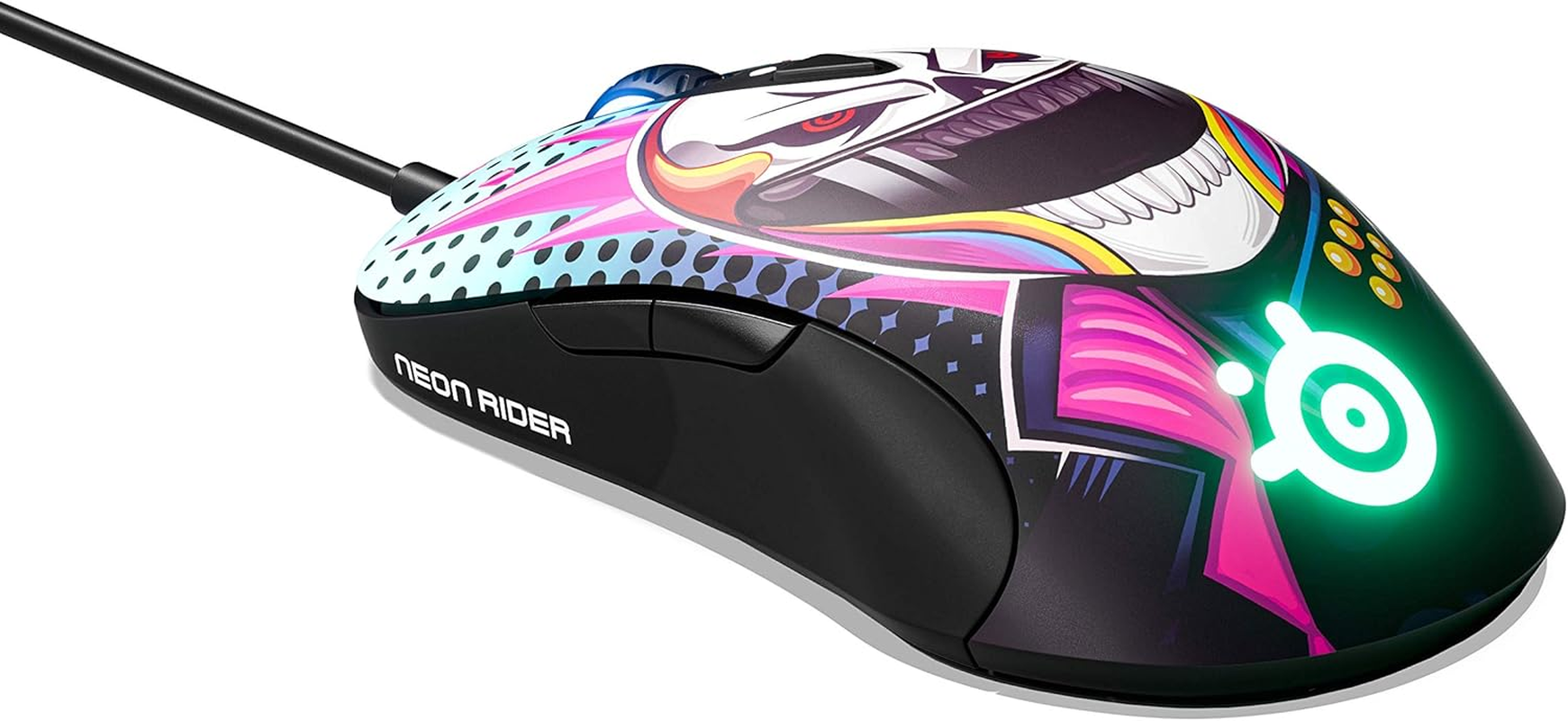 Steelseries Sensei Ten Neon Rider Edition Gaming Mouse &ndash; 18,000 CPI Truemove Pro Optical Sensor &ndash; Ambidextrous Design &ndash; 8 Programmable Buttons &ndash; 60M Click Mechanical Switches &ndash; RGB Lighting image number 2