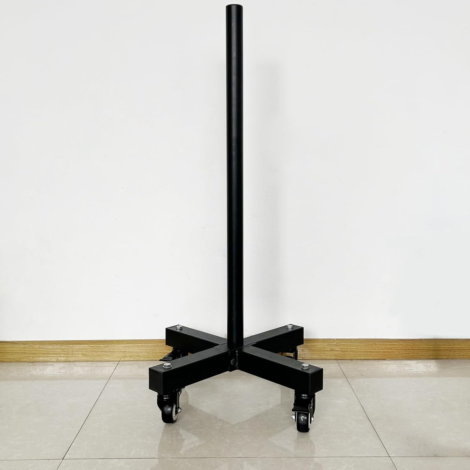 KORIKAHM Upgraded Movable Olympic Weight Plate Rack with Wheel for 2-Inch Bumper Plates Weight Storage, Strength Training Vertical Weight Tree Holder Stand for Home Gym Workout image number 2