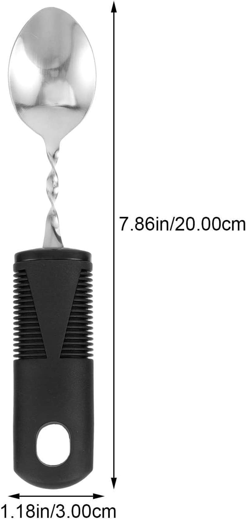 4Pcs Extra Wide Bendable Fork Spoontableware Set, Handles Easy Grip Cutlery, Comfort Grips Disability Ideal Dining Aid for Elderly Disabled Arthritis Parkinson'S Disease Tremors Sufferers（Black） image number 5