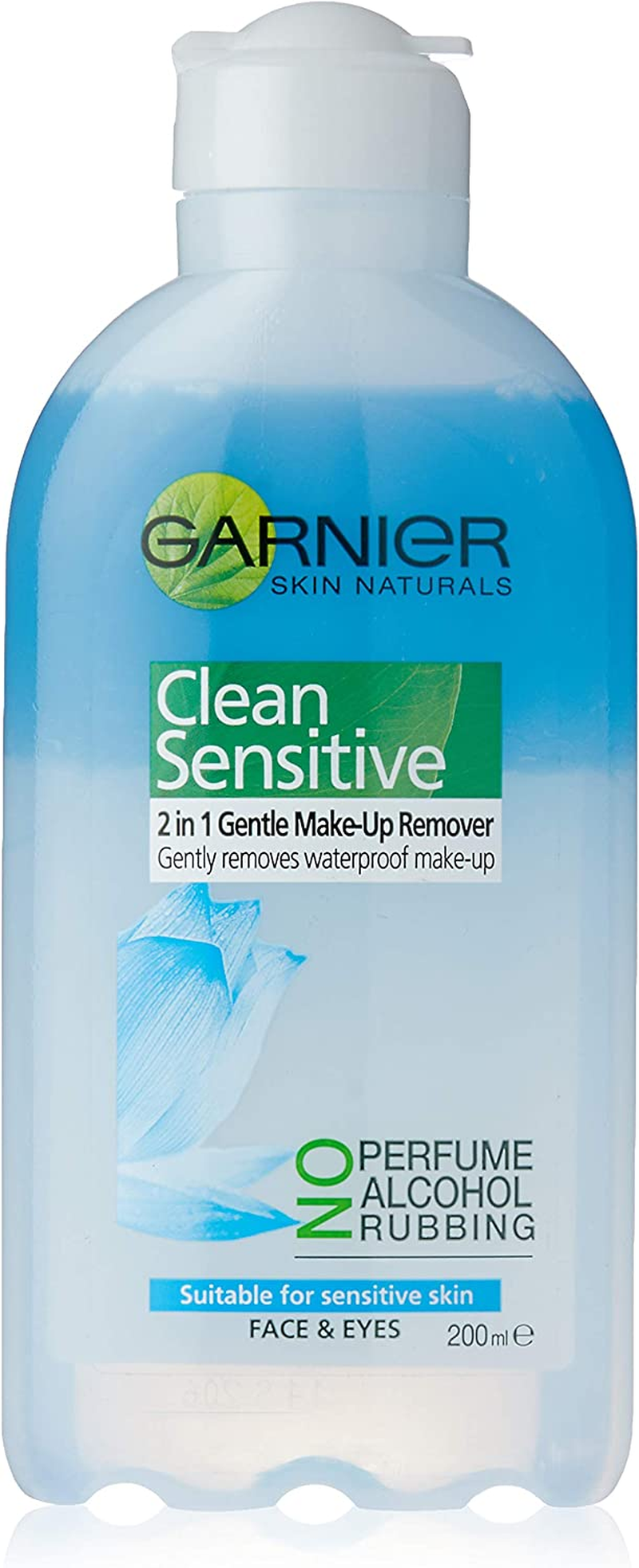 Garnier Clean Sensitive 2In1 Gentle Waterproof Make up Remover 200Ml image number 1