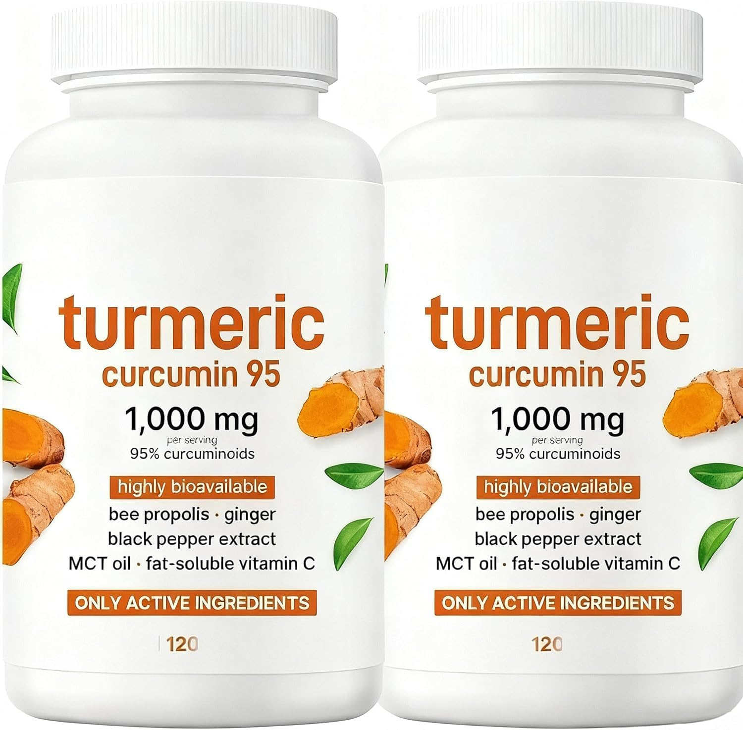 Turmeric Curcumin 1,000Mg with 95% Curcuminoids for Healthy Joint Support, 2 Pieces image number 2