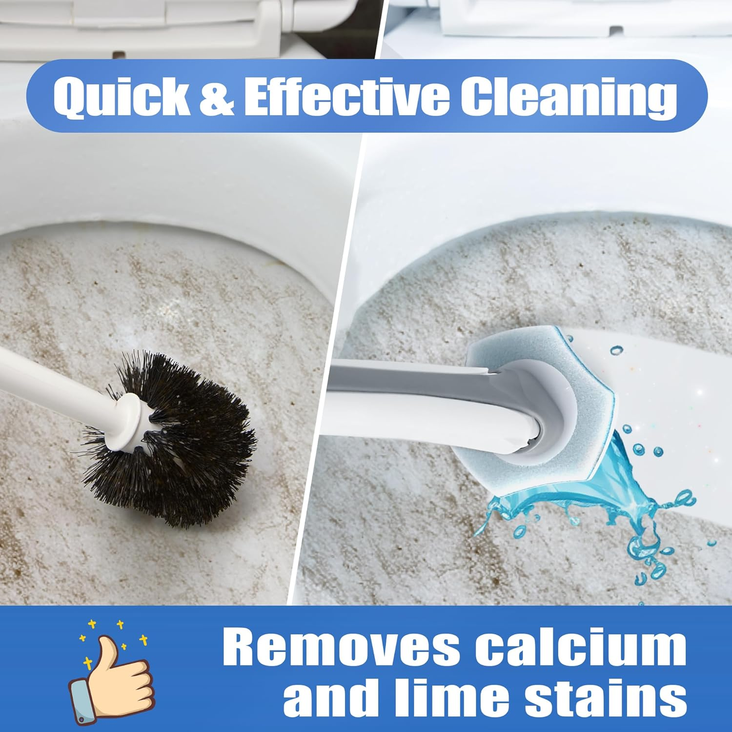 Disposable Toilet Brush and Cleaner Wand Set, Including 40 Refills, Features Wall-Mounted Long Handle and Compact Holder for Sink Bathtub Wash Basin Mop Pool image number 2