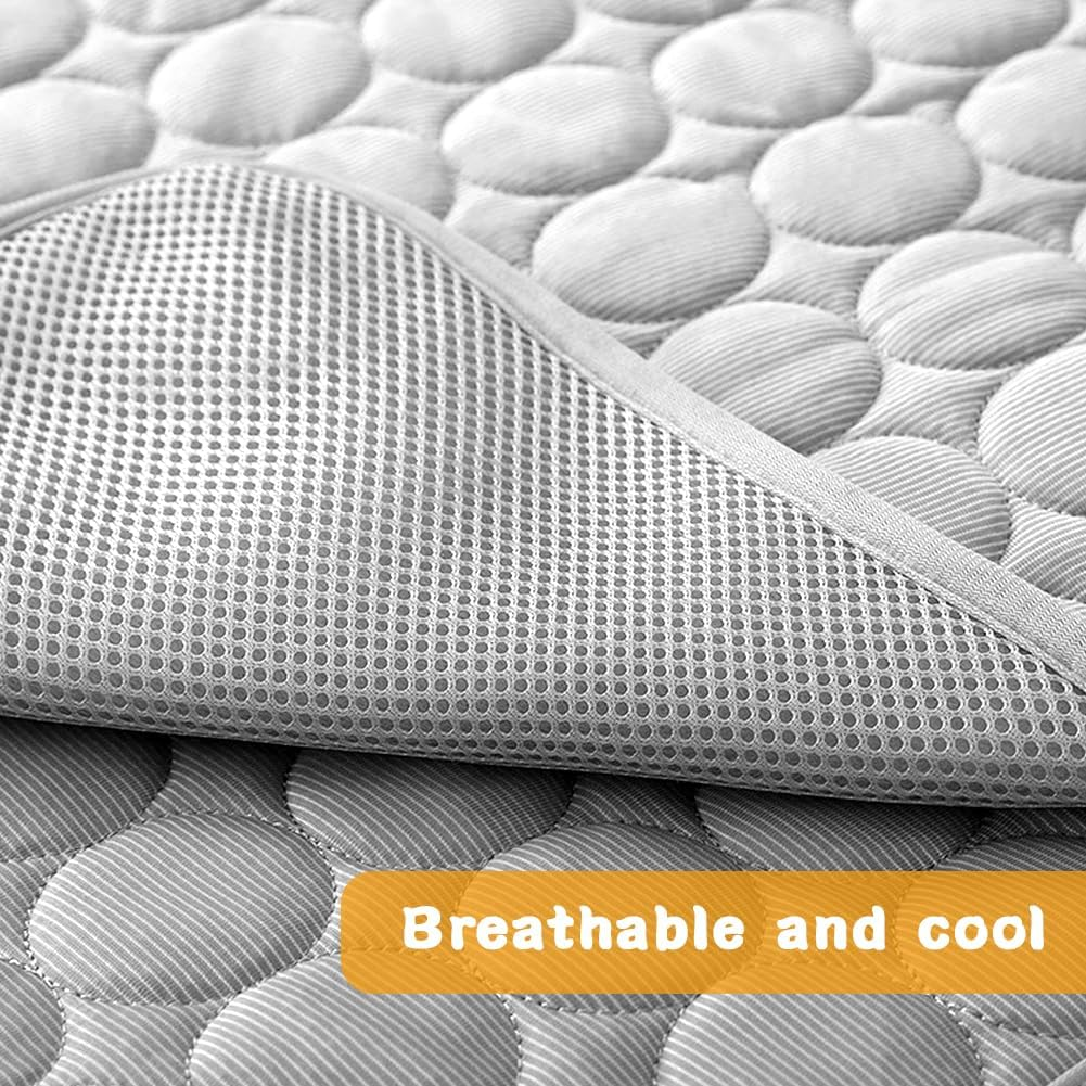 LUPATDY Dog Cooling Mat for Dogs and Cats, Cooling Mat for Cats - Cooling Mat Pets, Self-Cooling Mat Made of Washed Cotton and Cold-Sensitive Fabric for Home on the Go or in the Car image number 3