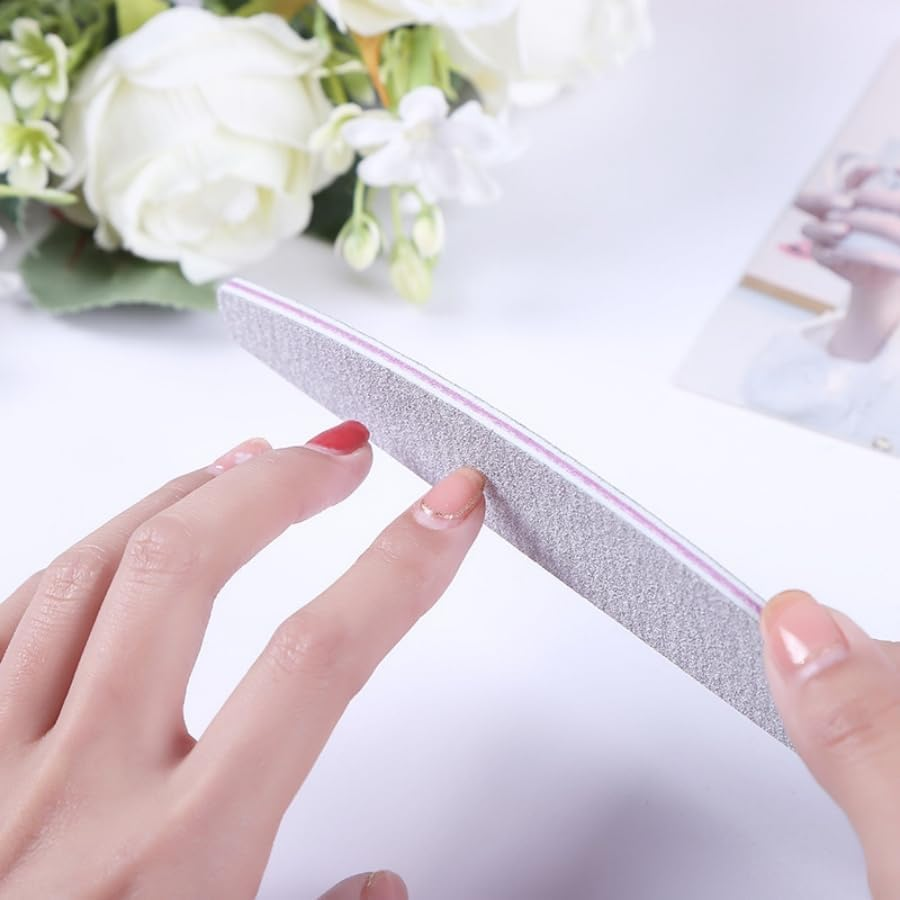Nail Files 25PCS Set, 100/180 Grit Double-Sided Emery Board Washable Manicure Tools image number 3