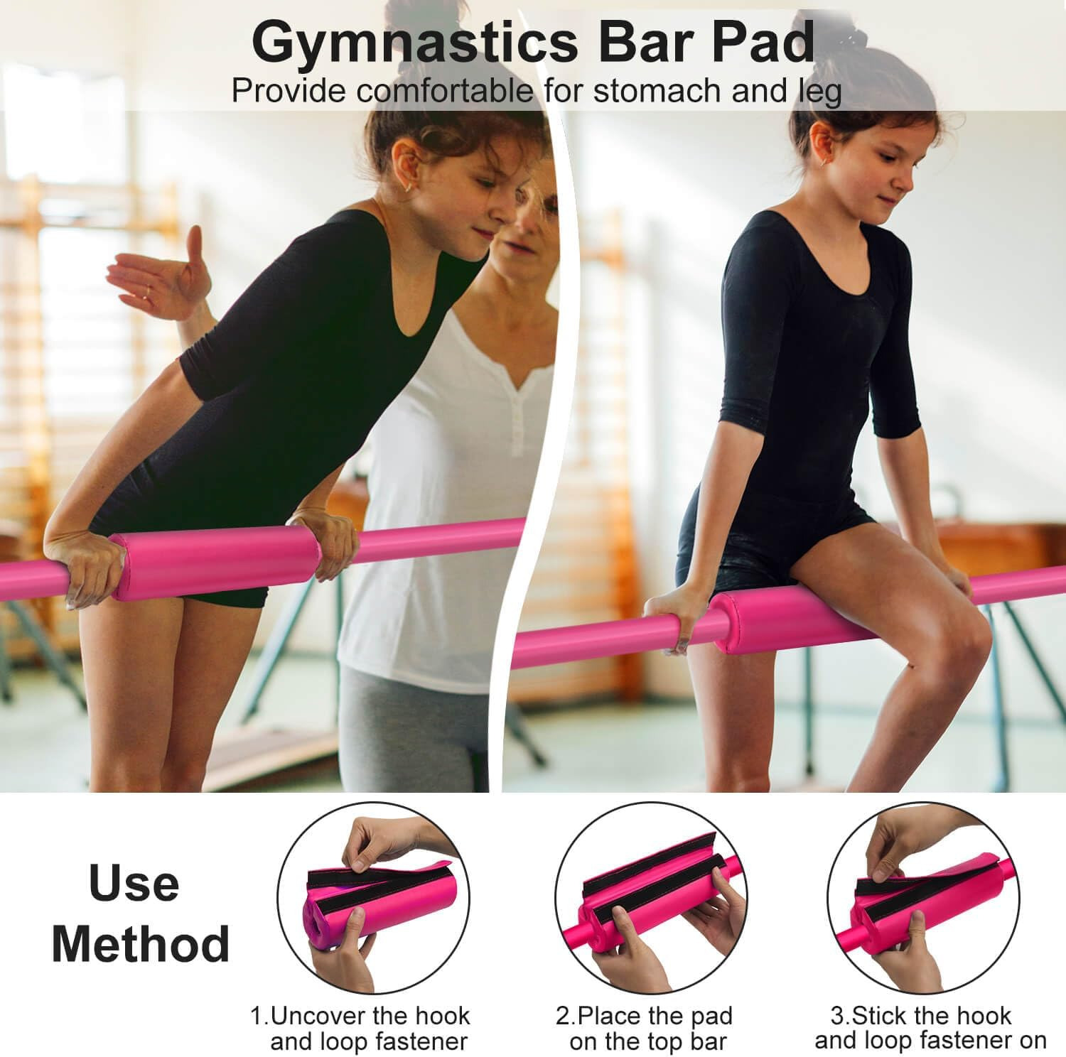 Tepemccu Expandable Gymnastics Bars Adjustable Height Gymnastic Horizontal Bars Junior Training Bar Children Folding Training Monkey Bars for Kids image number 2