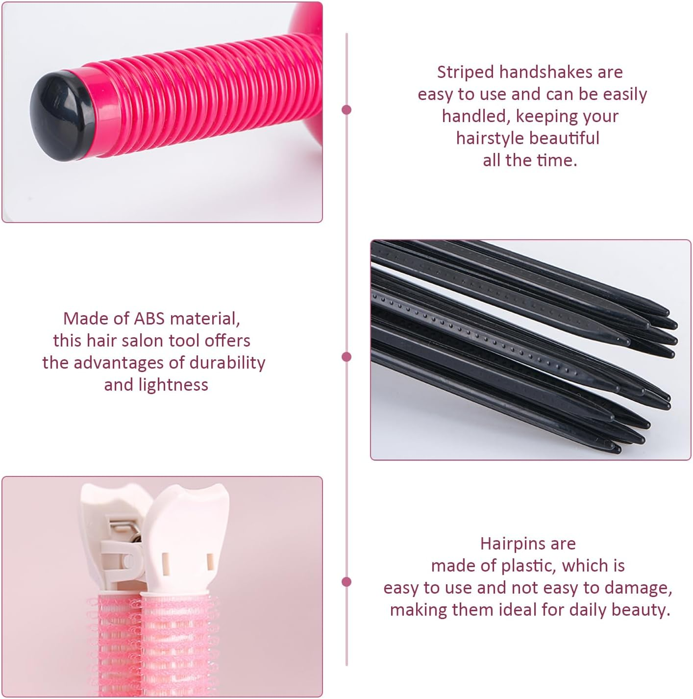 1 Curly Comb and 2 Hairpins, Hair Salon Tools, Hair Fluffy Comb, Portable Styling Comb image number 1