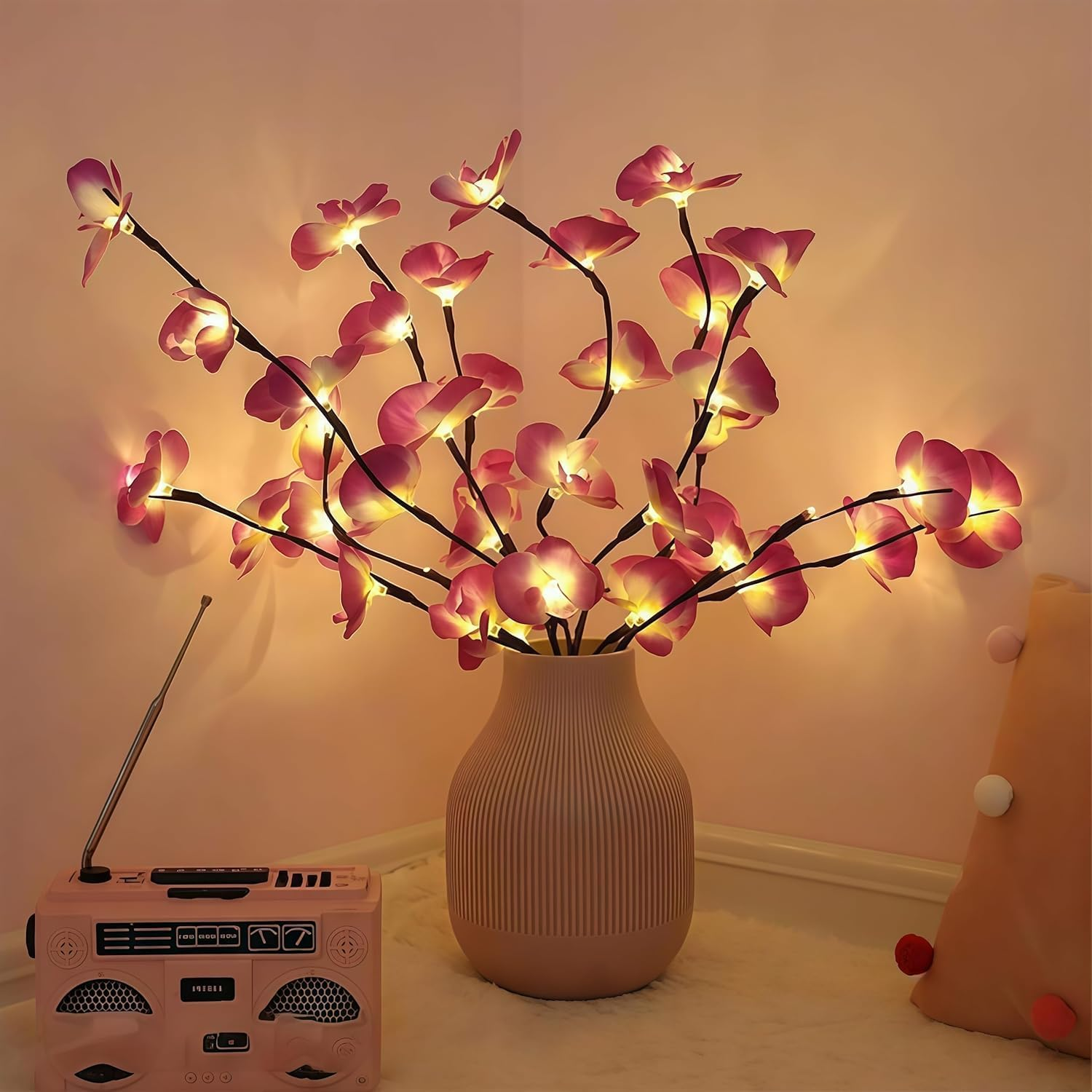 Esoes Light Branches Decorative Light Decorative Branches Light Branches LED Lights Branches Light Tree LED Tree Light Branch Decorative Lighting for Indoor Outdoor Use (Purple Pink) image number 6