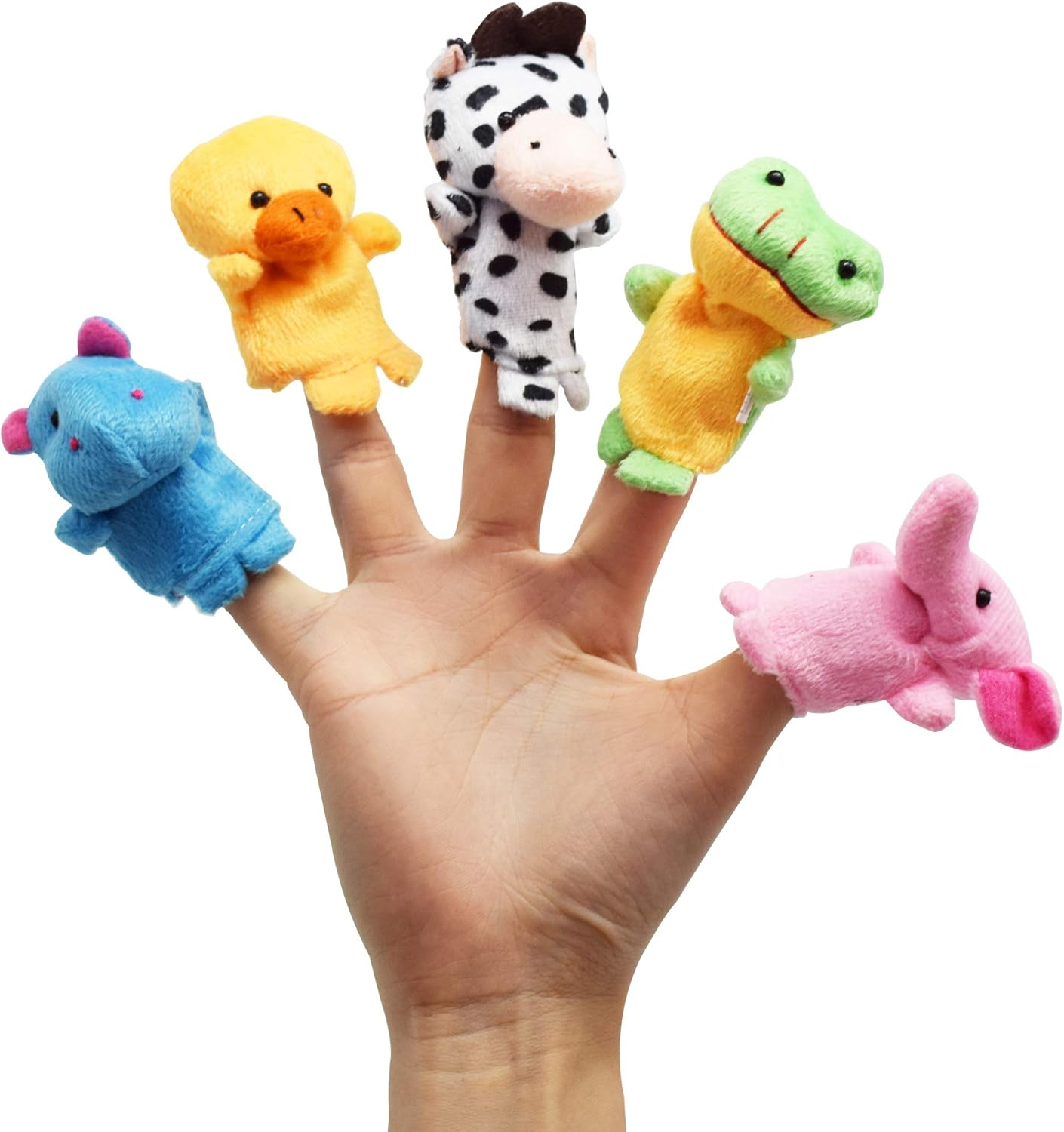 Nyicey 12 Pack Fillable Plastic Easter Egg with Finger Puppet for Easter Theme Party, Favor Easter Eggs Hunt, Basket Stuffers Fillers, Classroom Prize image number 1
