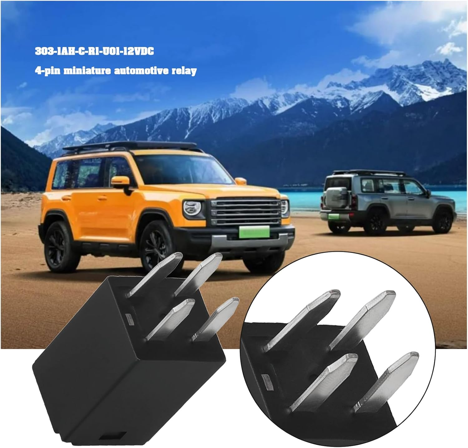SING F LTD 4Pcs 303-1AH-C-R1-U01-12VDC 4 Pin Automotive Relays 12V 20A SPST Micro Relay for Automotive Electronics Industrial Control and Power Management image number 3