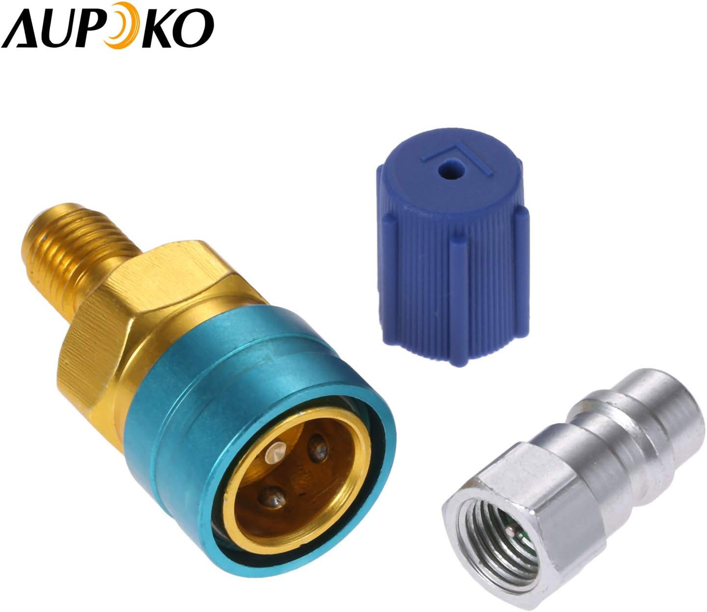 R1234YF to R134A Low Side Quick Coupler, R12 to R134A Hose Adapter Fitting Connector for Car Air-Conditioning AC Charging