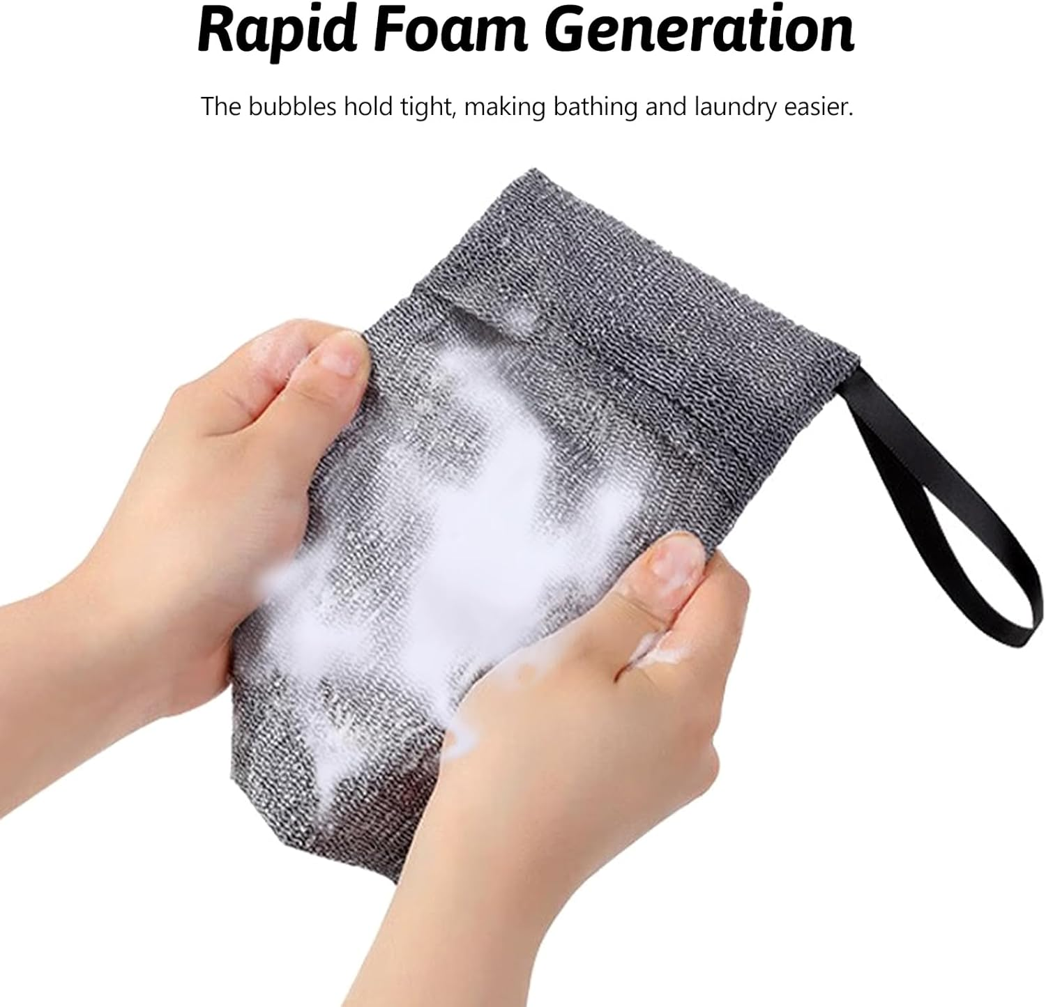 Travel Soap Saver Bag 3 Pcs Soap Pocket Exfoliating Soap Saver Pouch Rough Mesh Bar Soap Bags for Shower, Body Foam Scrubber Exfoliating Shower Sponge - Grey image number 2