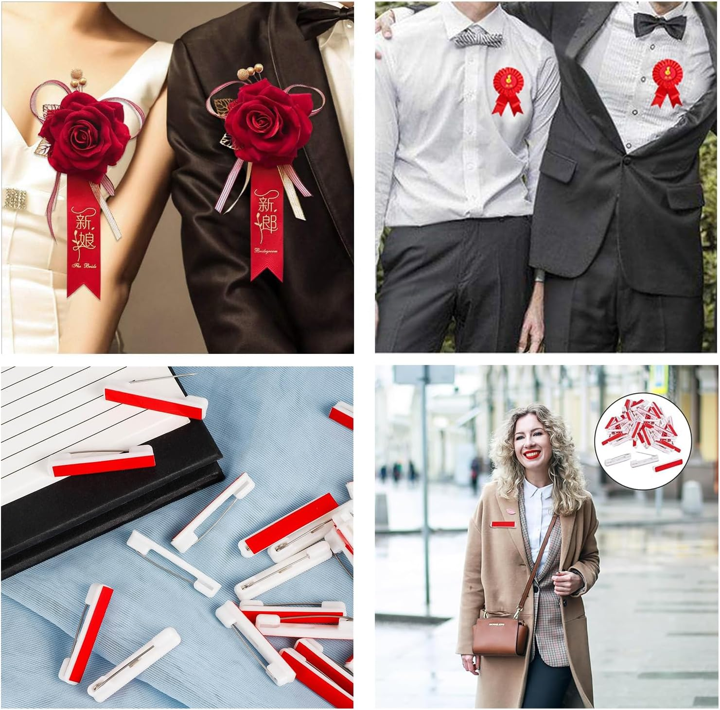 Paifeancodill Safety Pin Bar with Adhesive, 50 Pcs Badge Pin Backs Name Tag Pinswhite Adhesive Safety Pins Back Adhesive Bar Pins for ID Badge Crafting Parts Back Safety Bar Pins Best Name Tag Pins image number 6