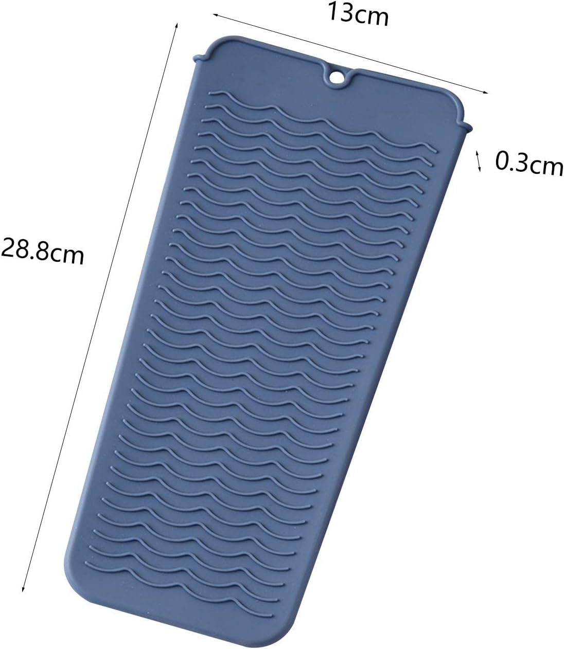 Eigell Silicone Heat Resistant Mat Pouch for Curling Iron Hair Straightener Countertop Protector Heat Insulating Sleeve Storage Bag Travel Case, Bkue image number 3