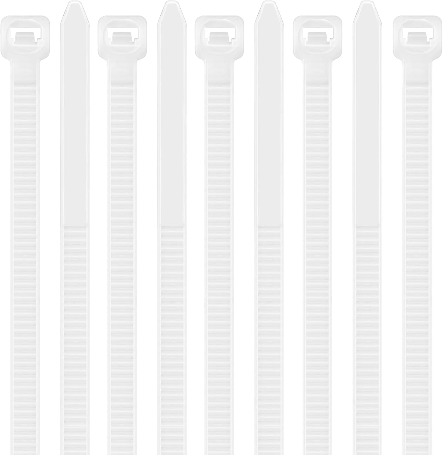 8 Inch Cable Ties, 4.8Mm X 200Mm, 100 Pack Black Zip Ties Long 50 Lbs Tensile Strength with UV Resistant, Nylon Plastic Self Locking Large Heavy Duty Cable Wrap for Tidy Wires Home Workshop and Garden