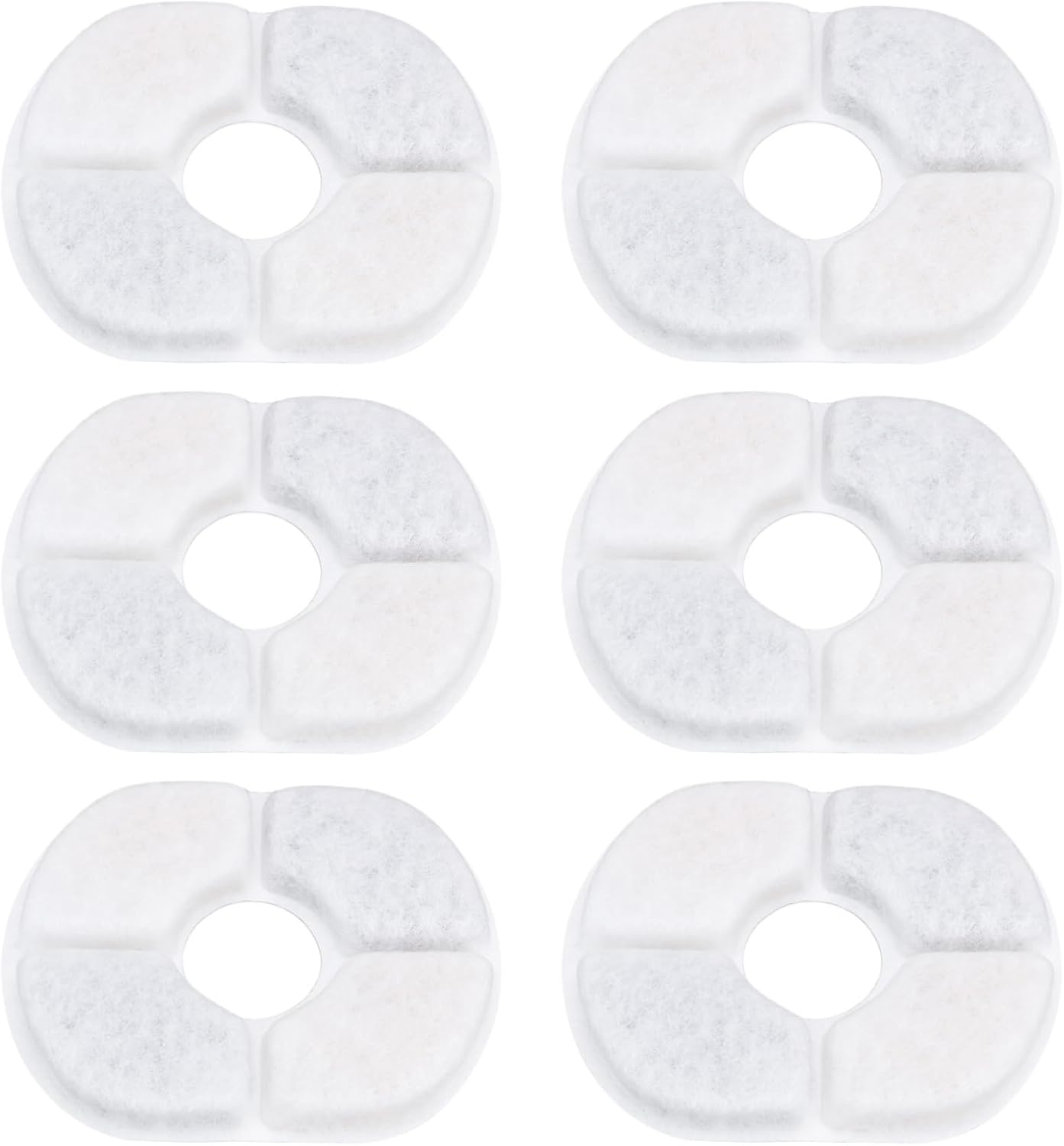 The Lord of the Tools 6-Piece Filter for Cat Drinking Fountain 10.8 X 8.8 Cm Cat Filter round Filter Compatible with Pawaboo 2.5 L Cat Drinking Fountain image number 2