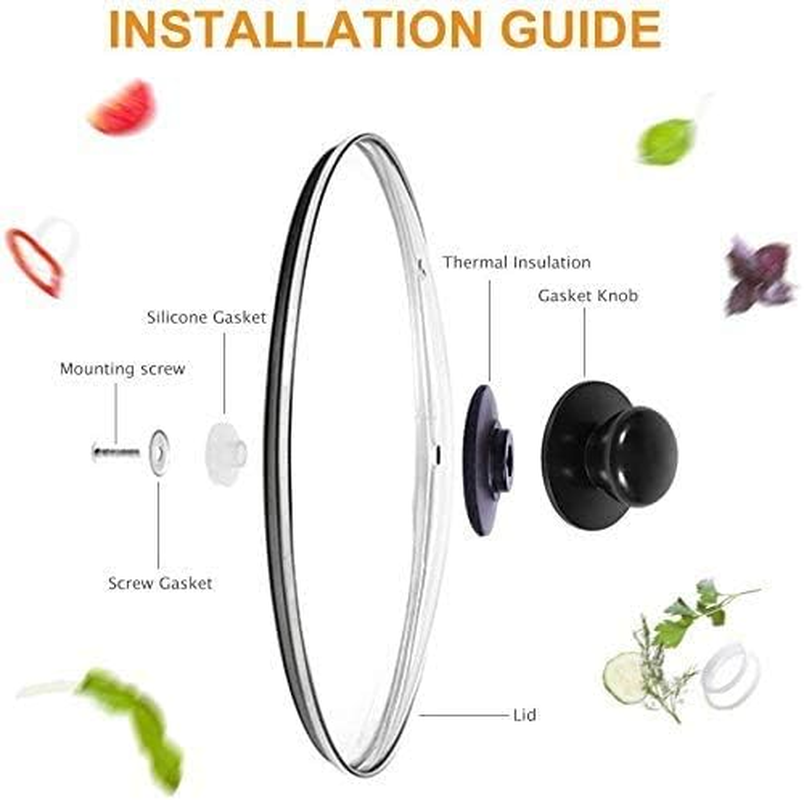 2Pcs Saucepan Lid Knobs,Cooker Pan Pot Kettle Cover Handle Knob, Kitchen Universal Casserole Glass Lid Pot Knob,Cookwares Replacement